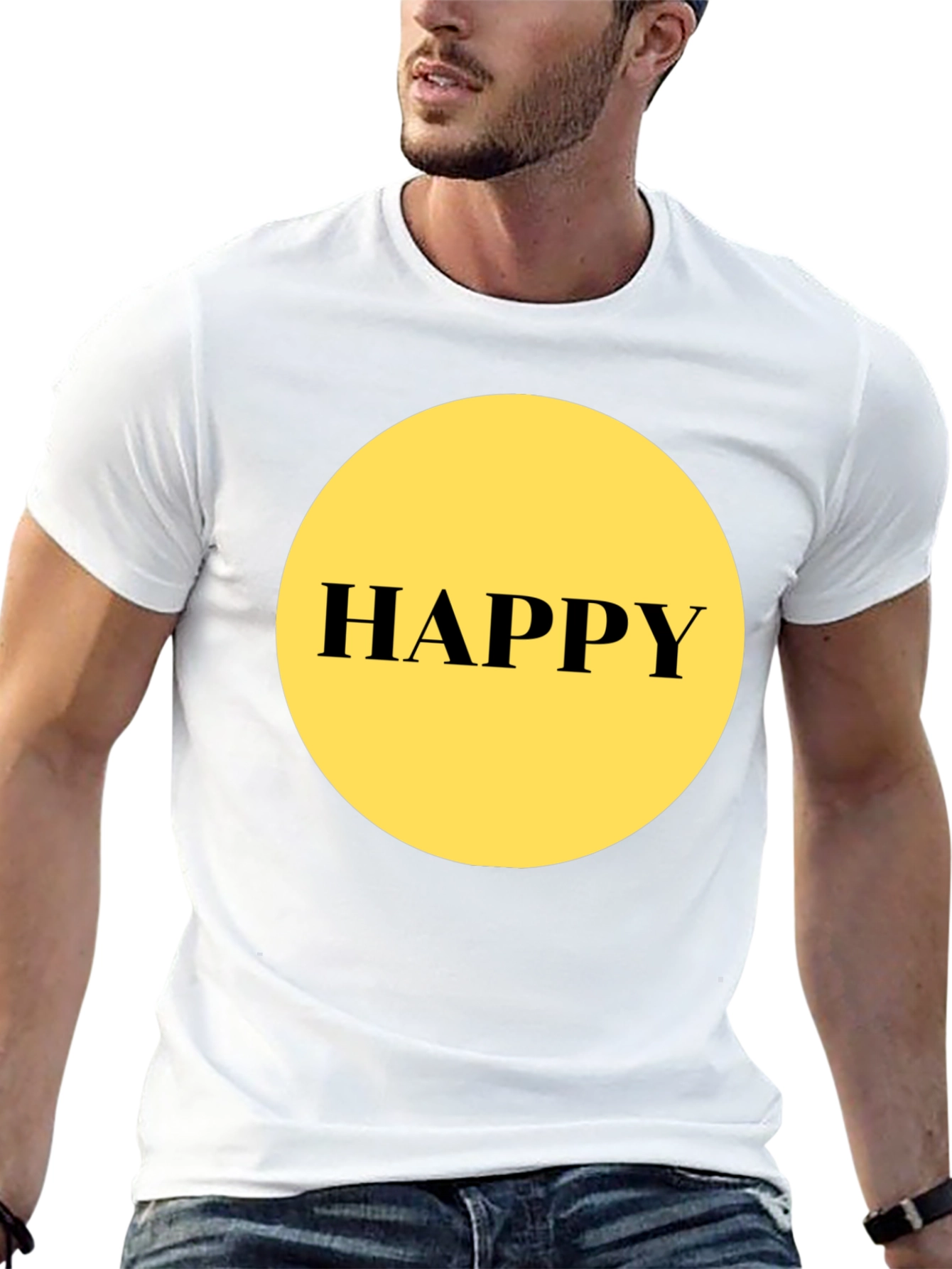 Happy Graphic T-Shirt - Black Unisex