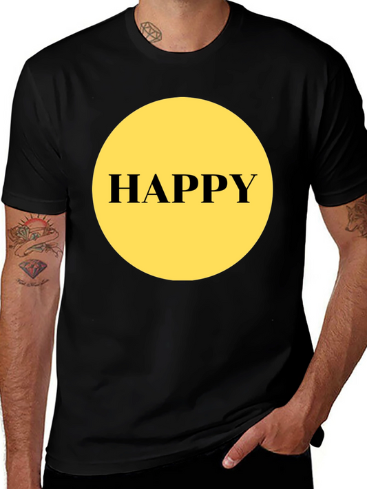 Happy Graphic T-Shirt - Black Unisex