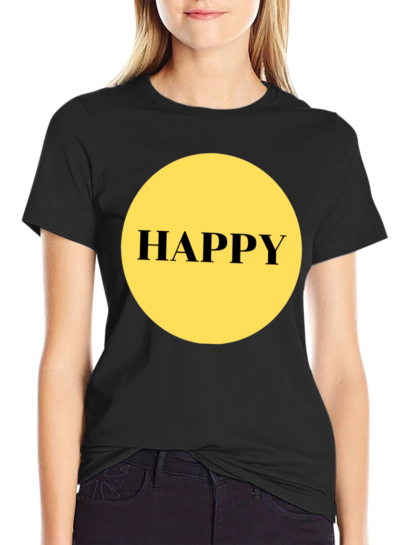 Happy Graphic T-Shirt - Black Unisex