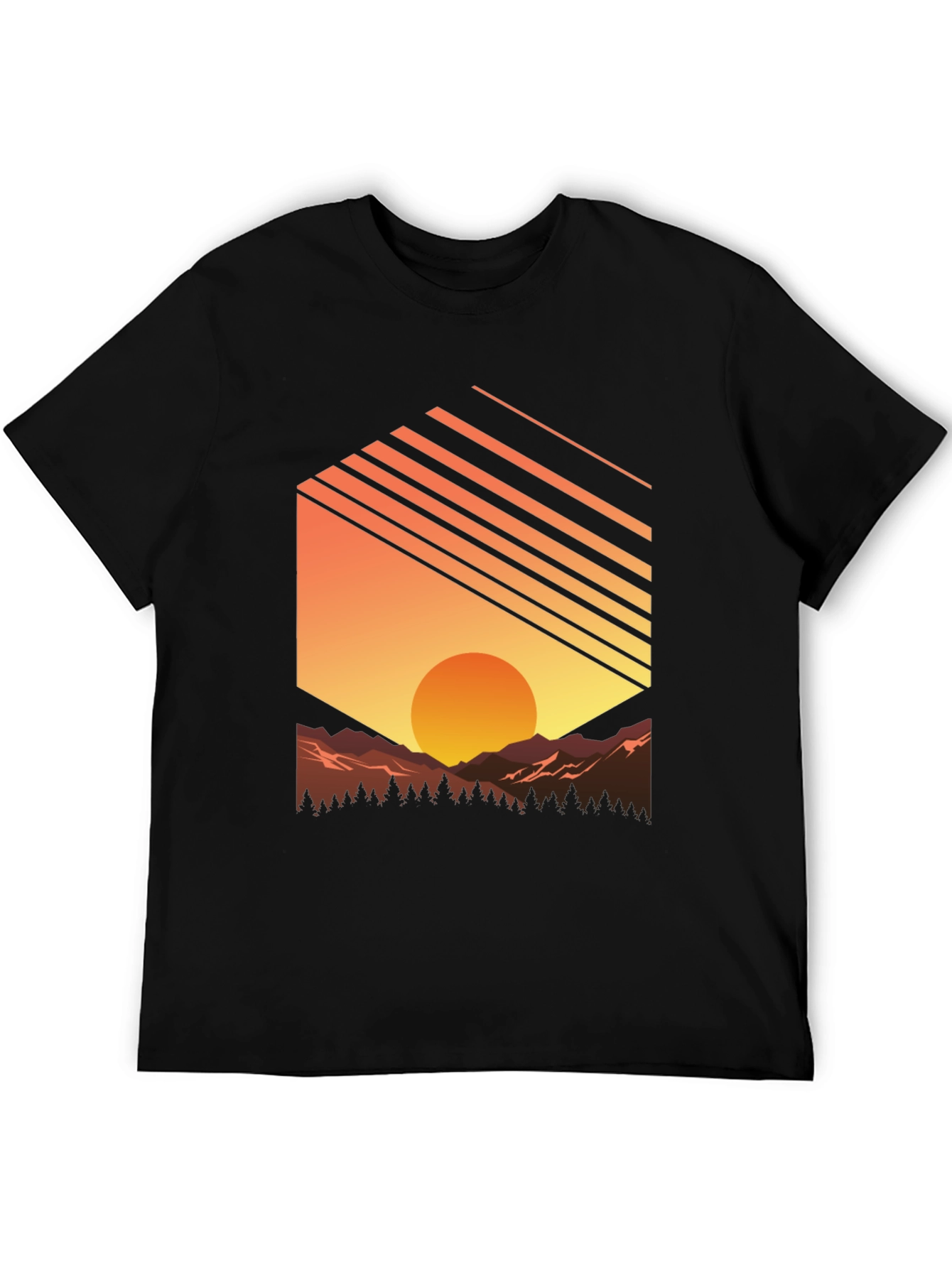 Sunset Mountain Graphic Tee - Nature Inspired T-Shirt