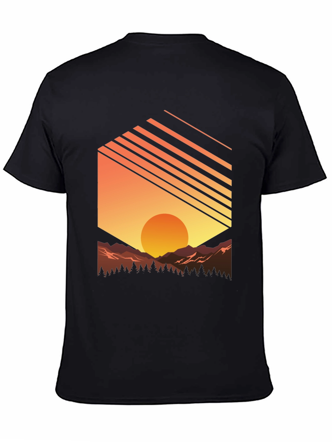 Sunset Mountain Graphic Tee - Nature Inspired T-Shirt
