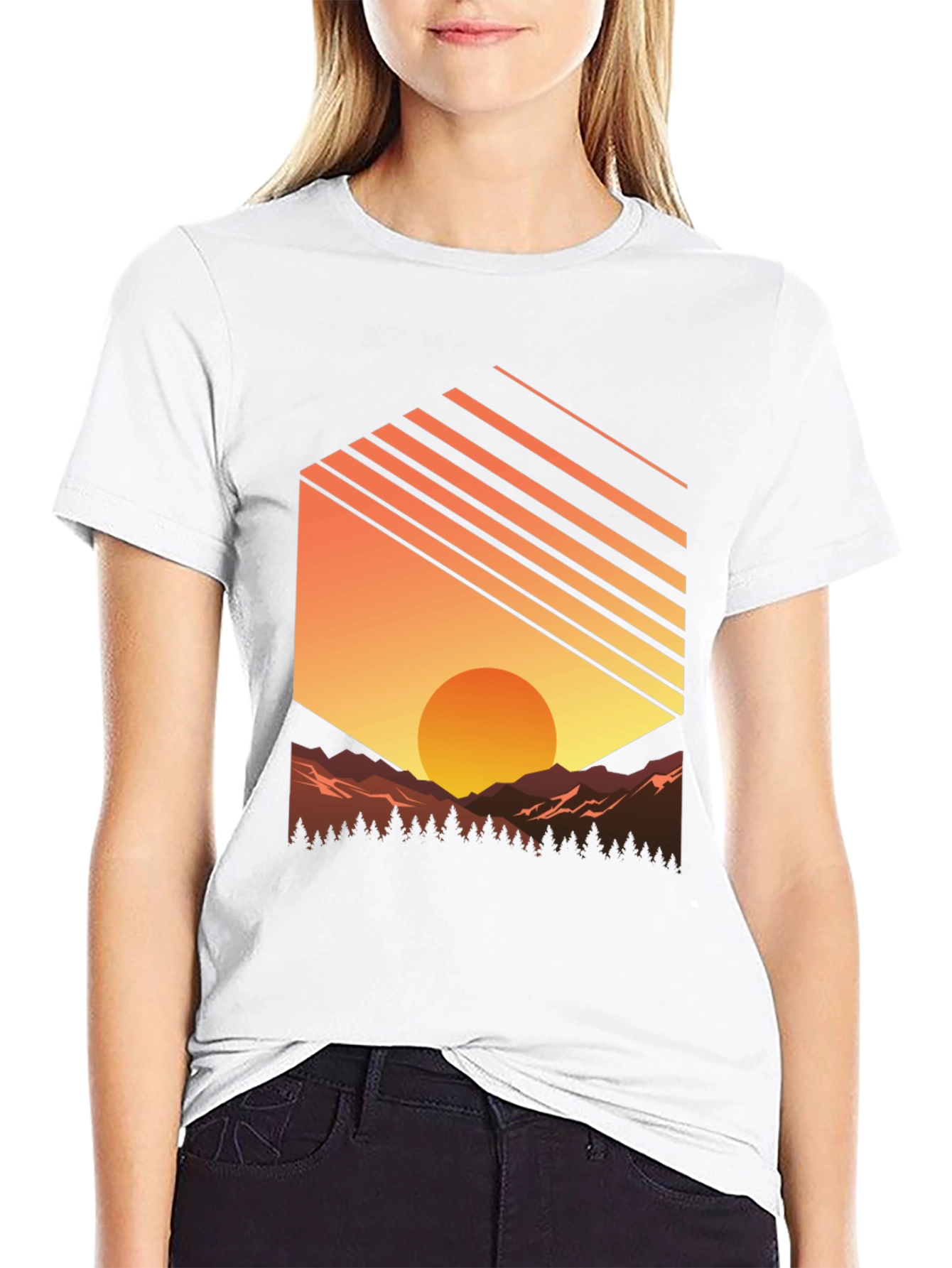 Sunset Mountain Graphic Tee - Nature Inspired T-Shirt