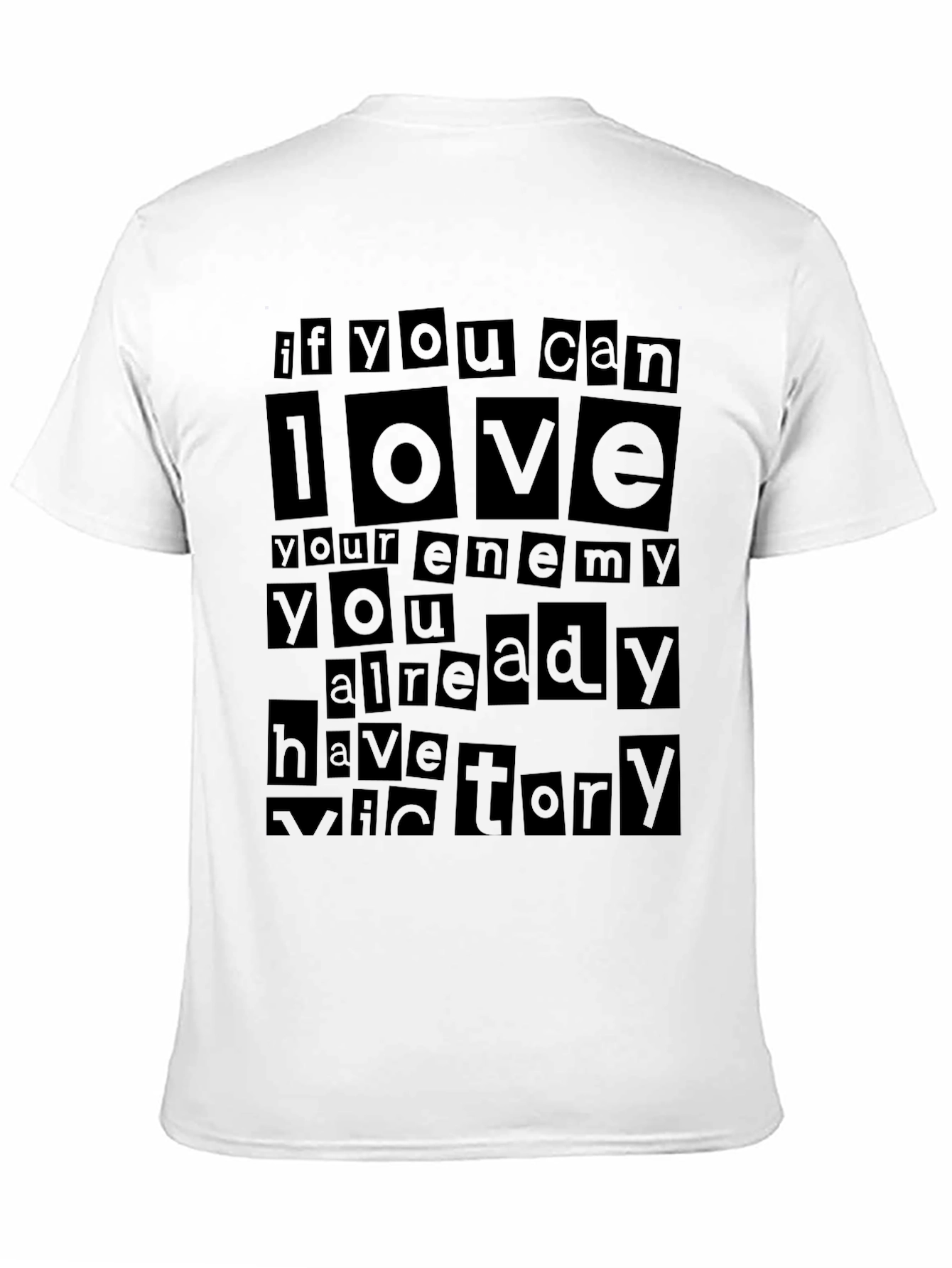 Love Your Enemy Graphic T-Shirt - Black