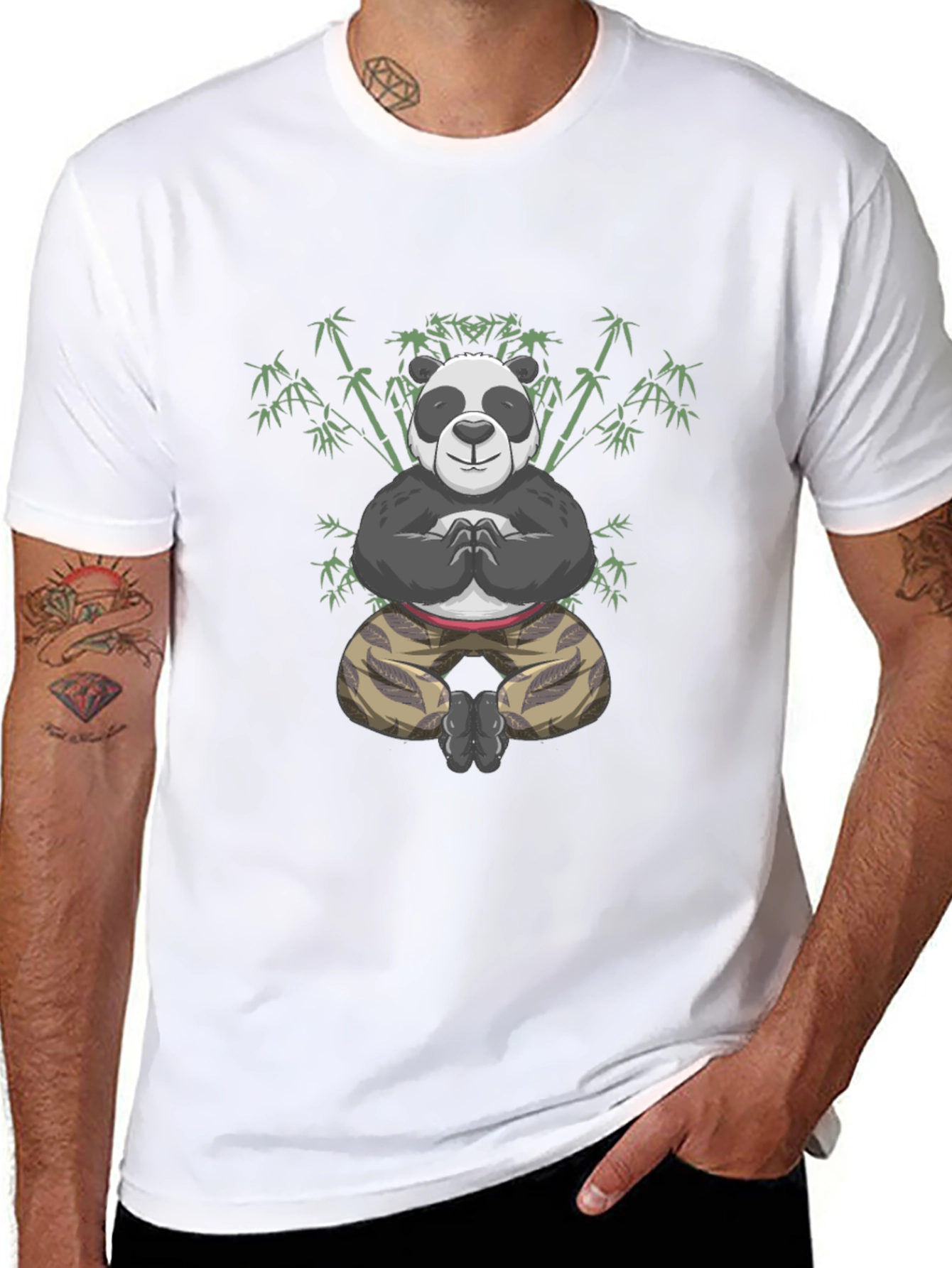 Zen Panda T-Shirt - Meditating Panda Design