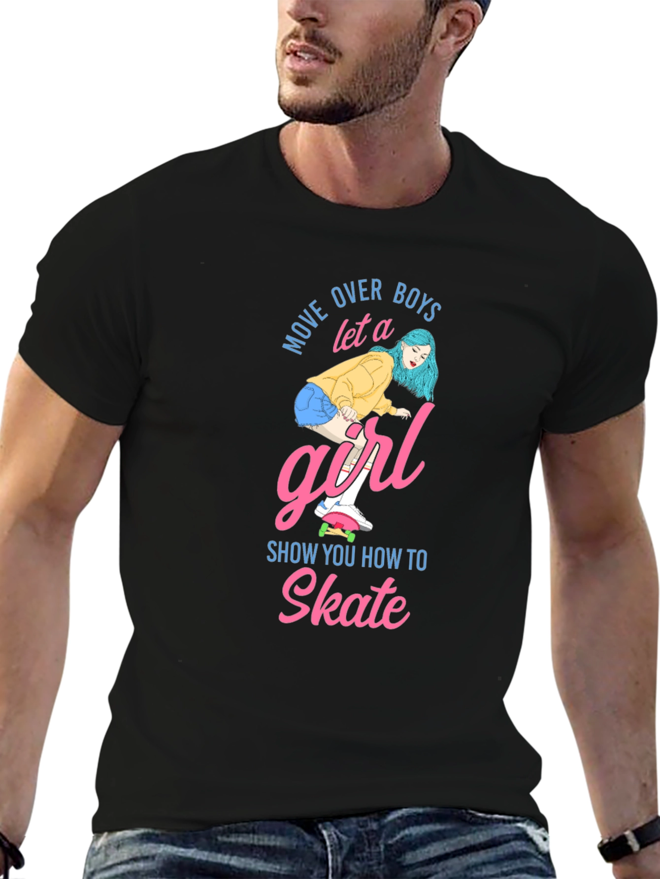 Move Over Boys Skater Girl T-Shirt