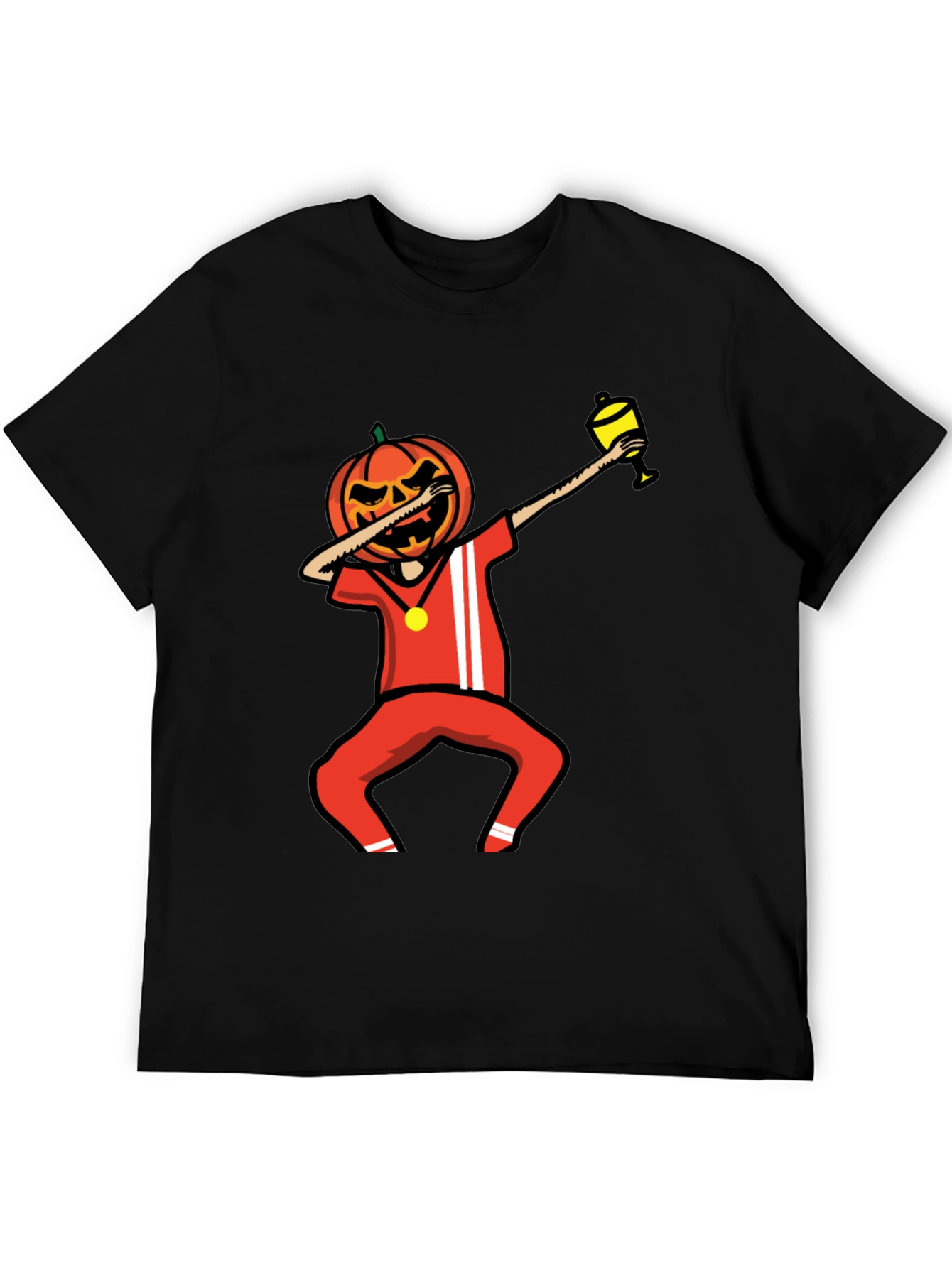 Dabbing Pumpkin Halloween T-Shirt - Black
