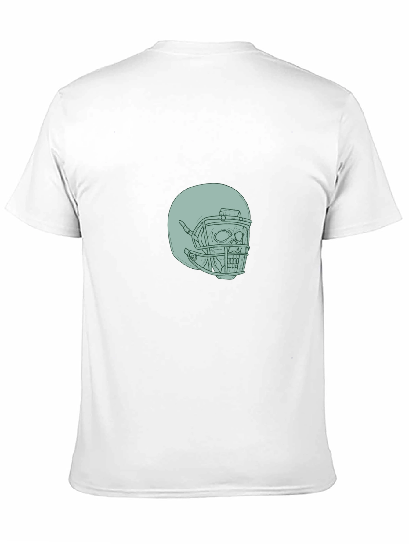 Skull Football Helmet Graphic Tee - Black