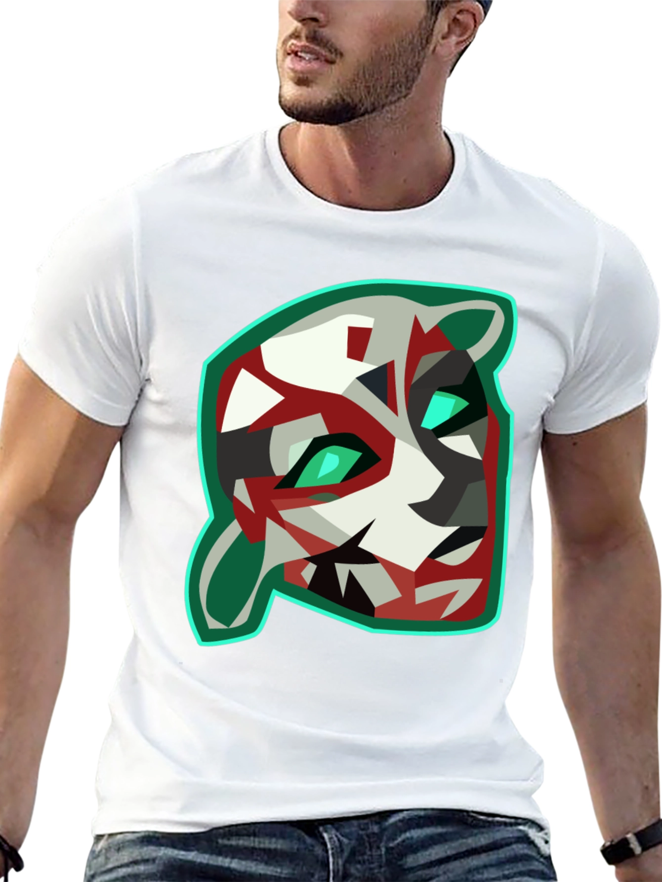 Geometric Animal Graphic Tee - Cool & Modern