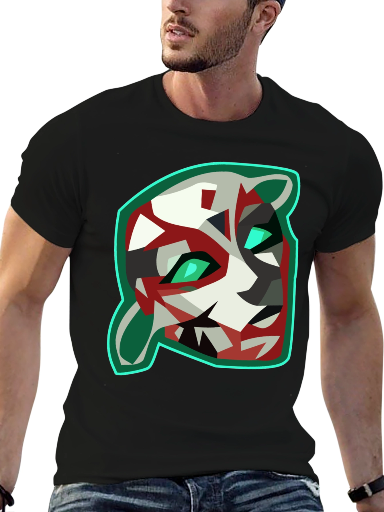 Geometric Animal Graphic Tee - Cool & Modern