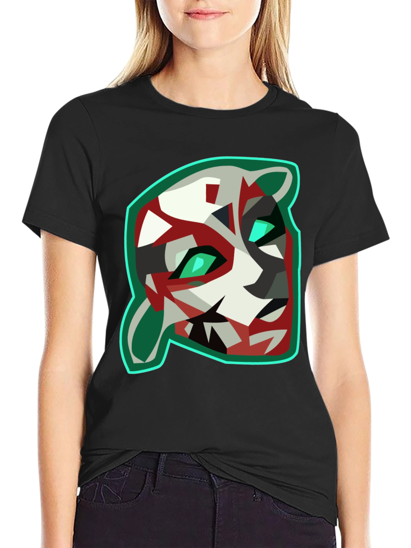 Geometric Animal Graphic Tee - Cool & Modern