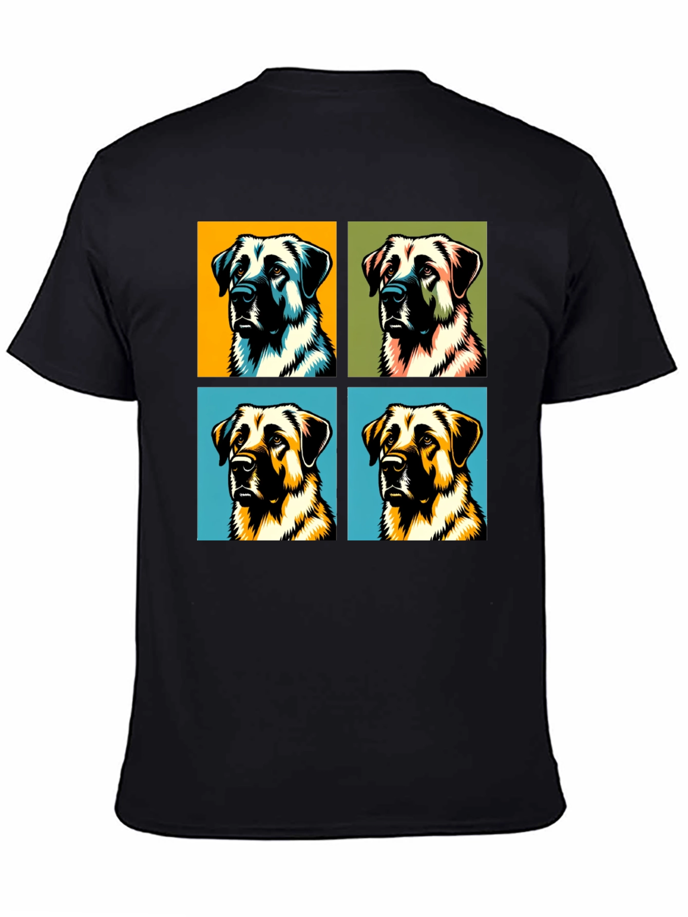 Dog Pop Art Black T-Shirt