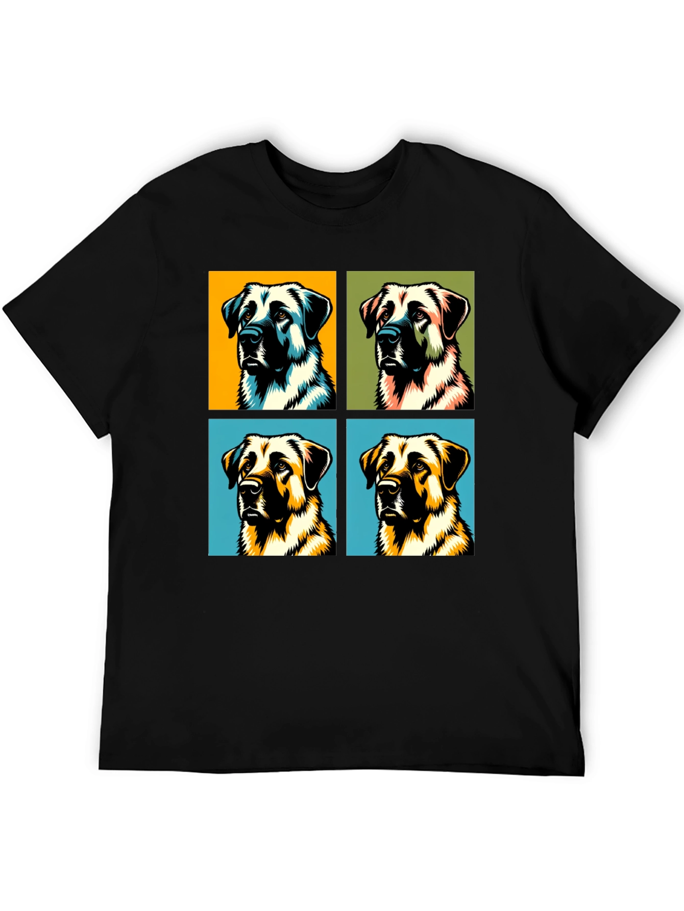 Dog Pop Art Black T-Shirt