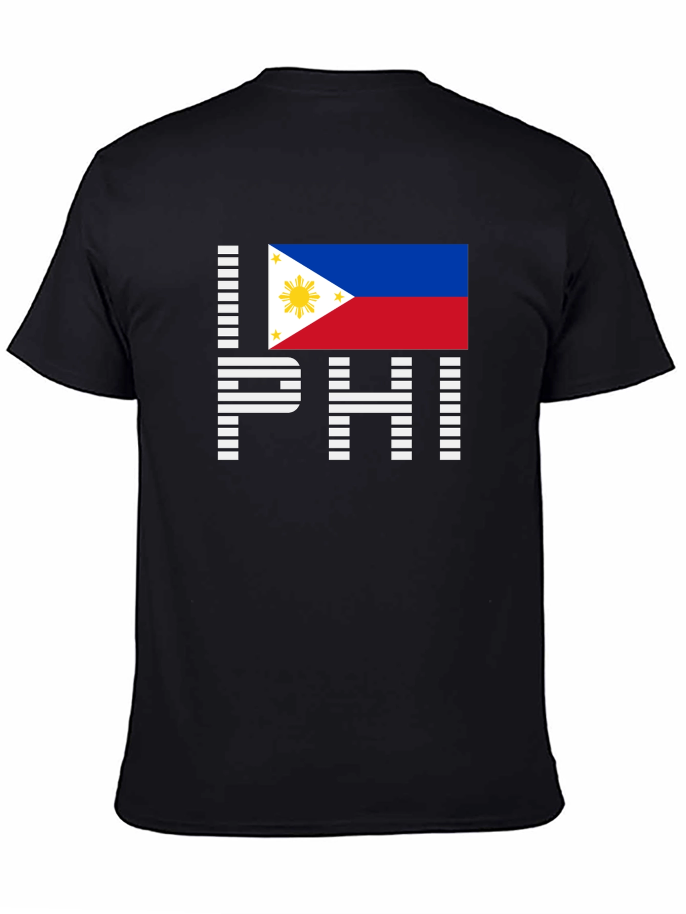 I Love PHI Philippines Flag Graphic T-Shirt