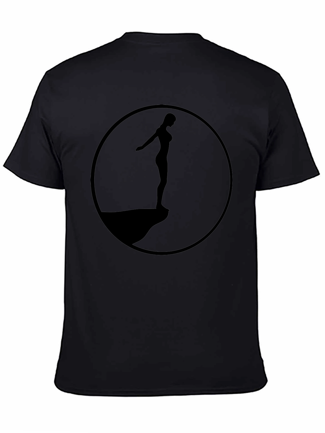 Silhouette Circle Graphic Tee - Black