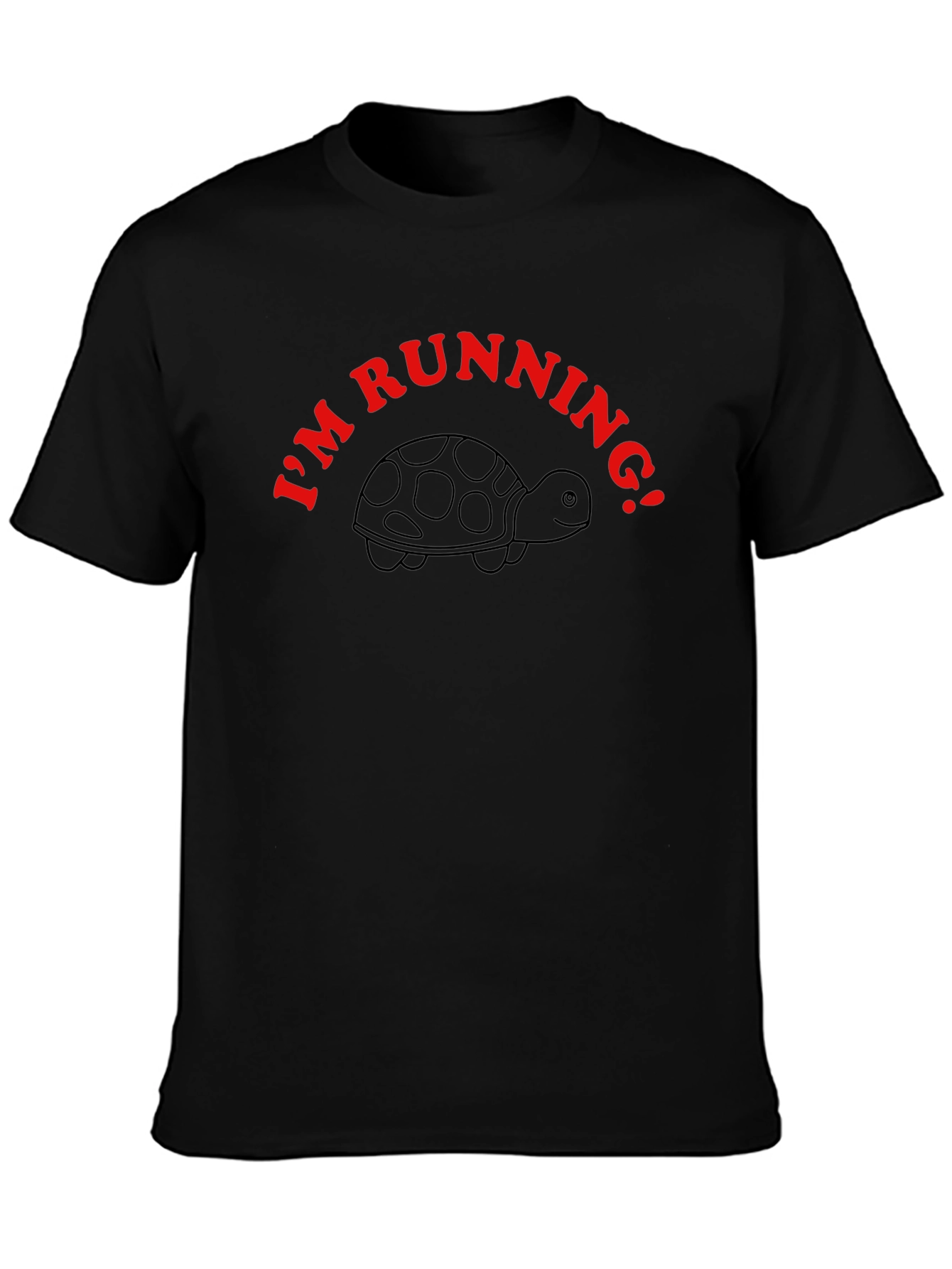Im Running Turtle Black T-Shirt