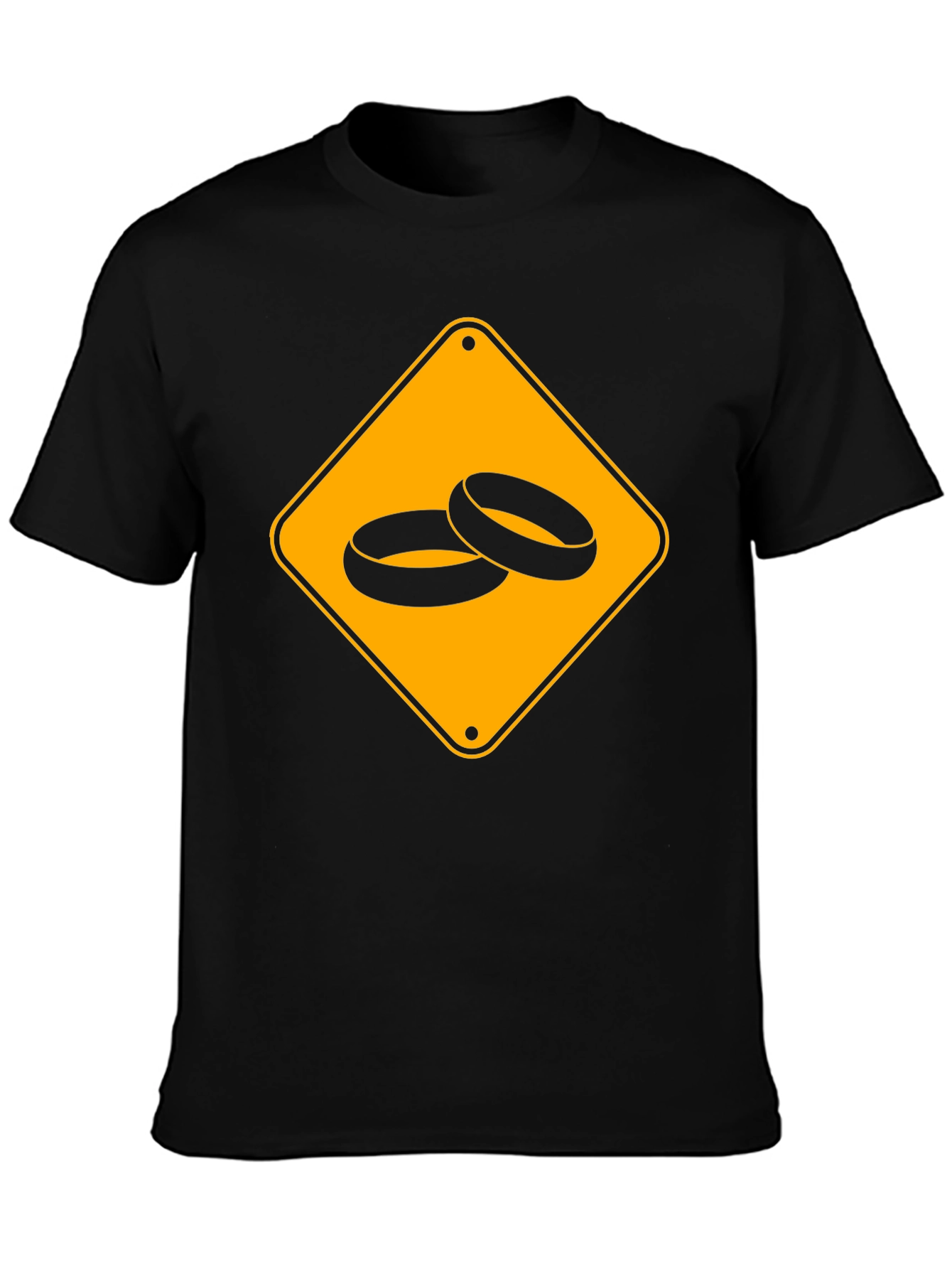 Wedding Ring Sign Black T-Shirt