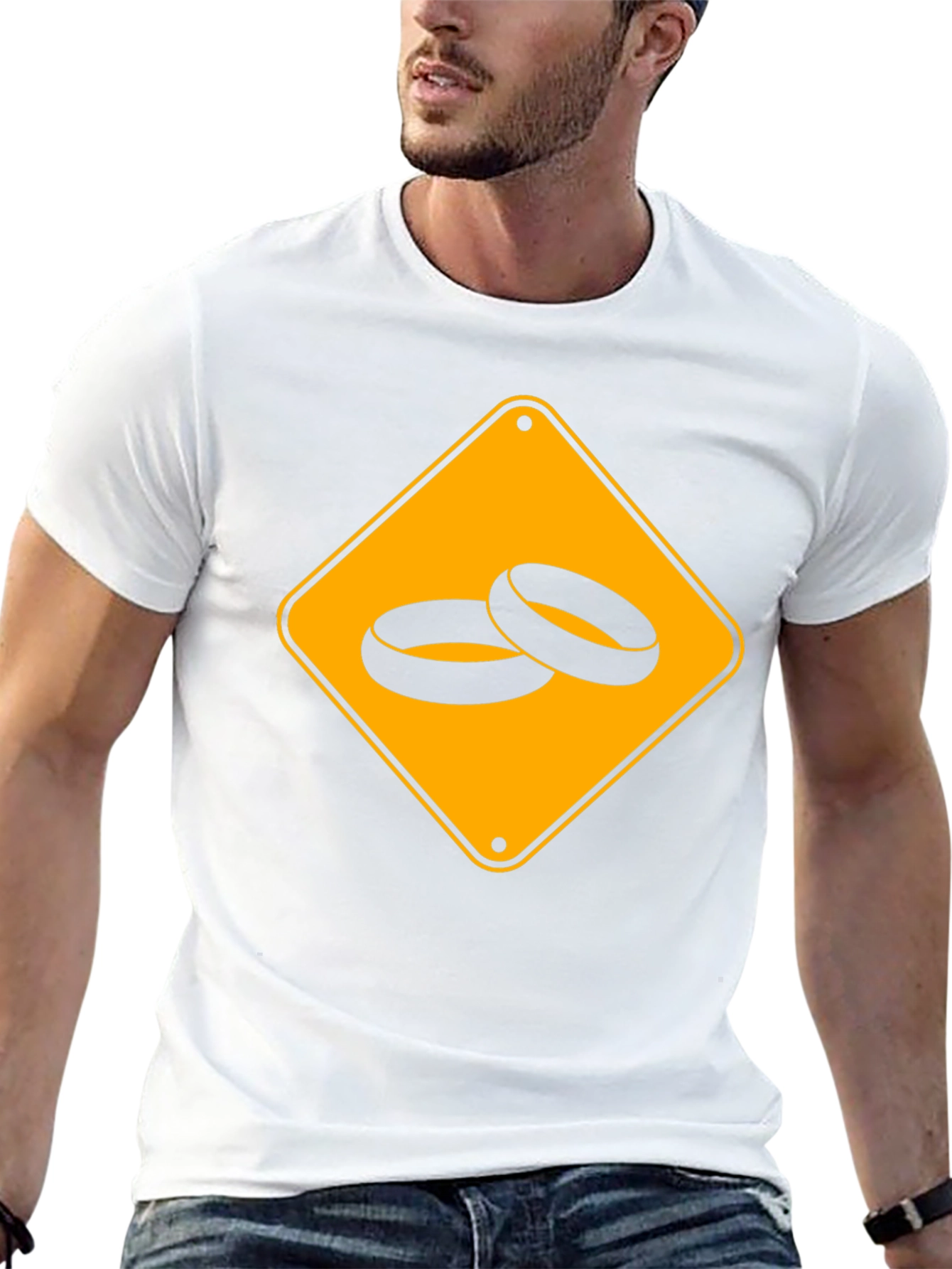 Wedding Ring Sign Black T-Shirt