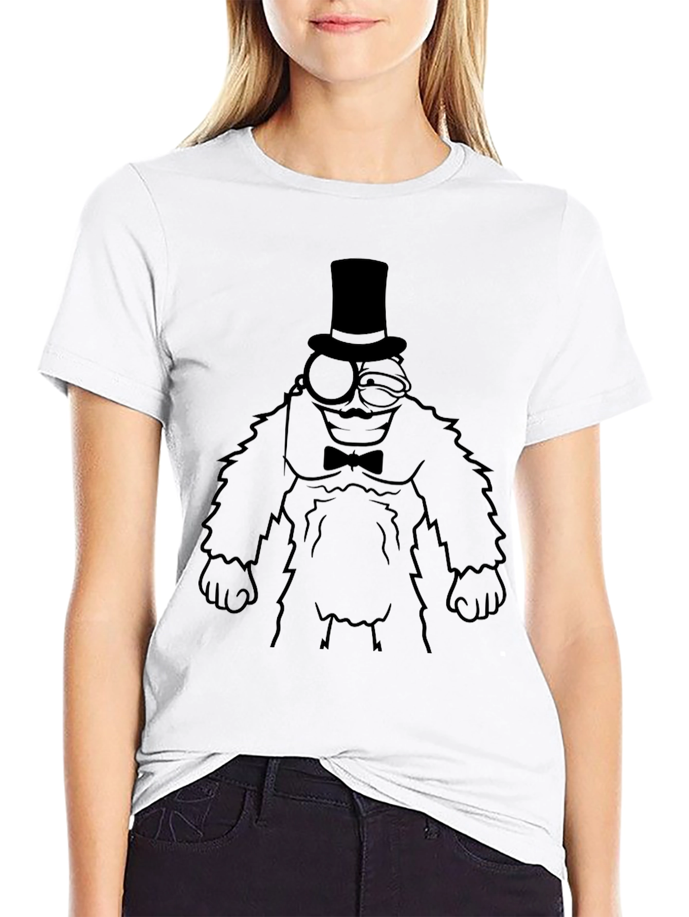 Cartoon Character T-Shirt - Black