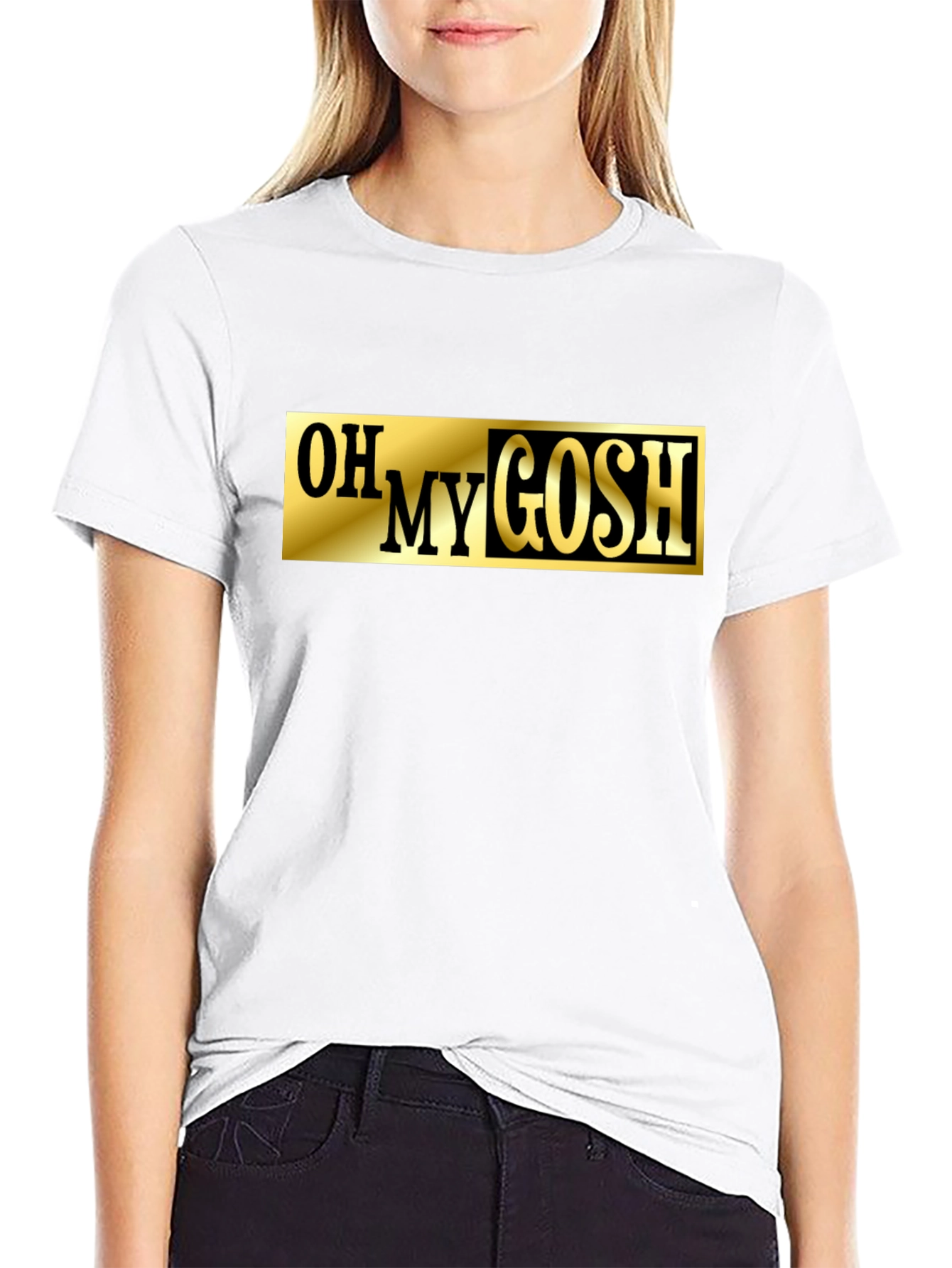 Oh My Gosh Black Graphic T-Shirt