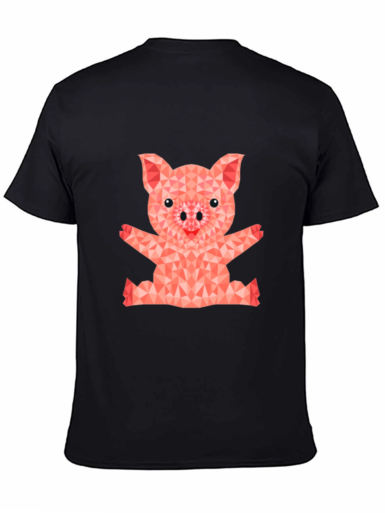Geometric Pig Graphic T-Shirt - Cute & Stylish