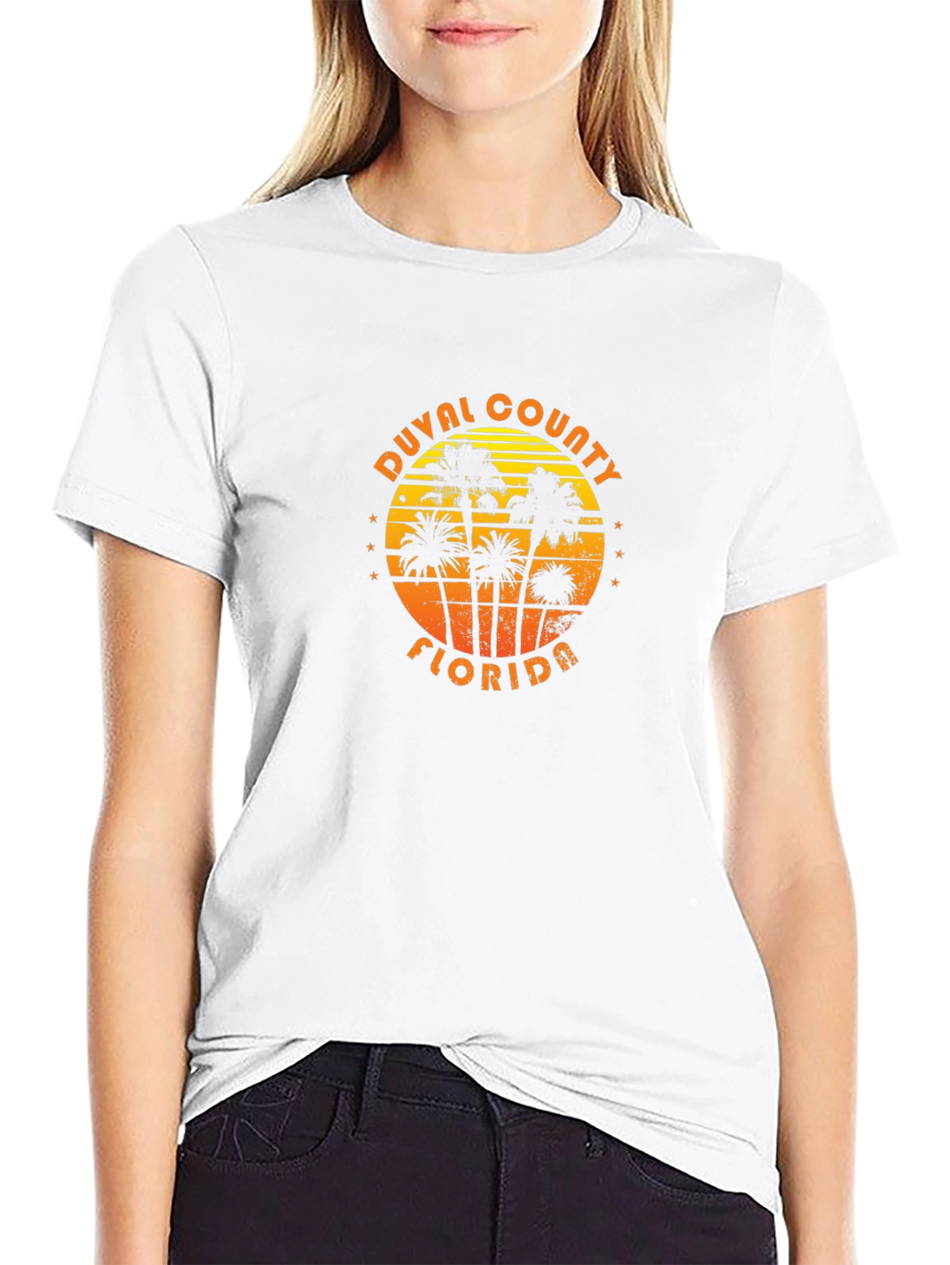 Duval County Florida Palm Tree Graphic T-Shirt