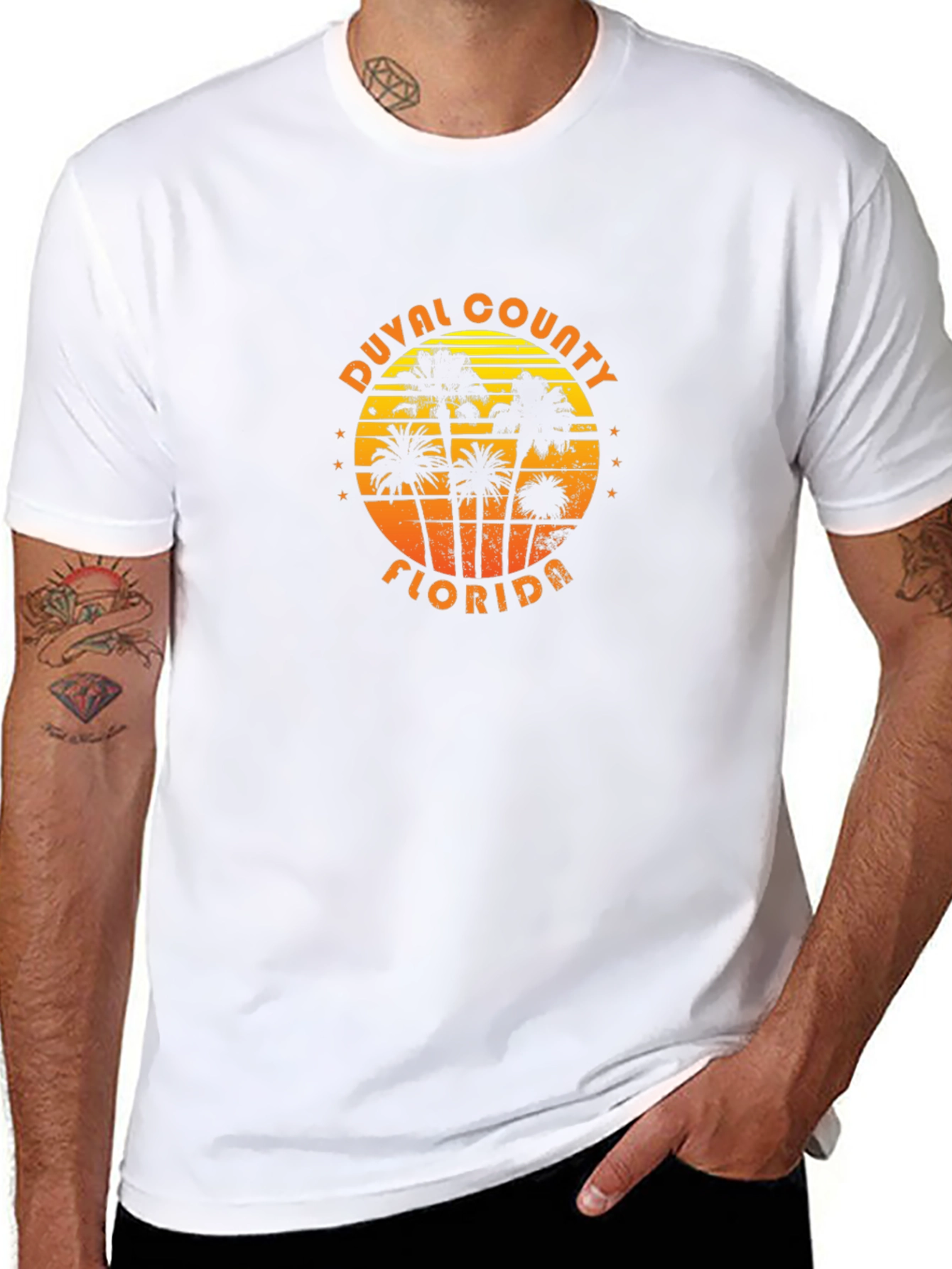 Duval County Florida Palm Tree Graphic T-Shirt