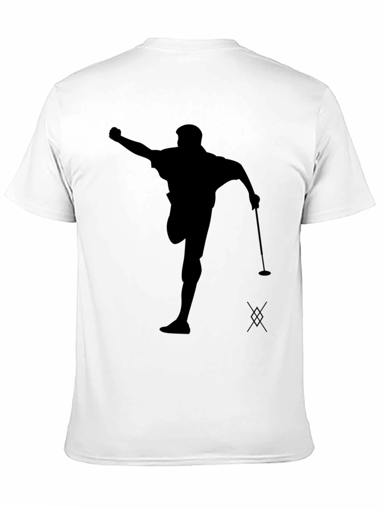 Golfer Silhouette Black T-Shirt