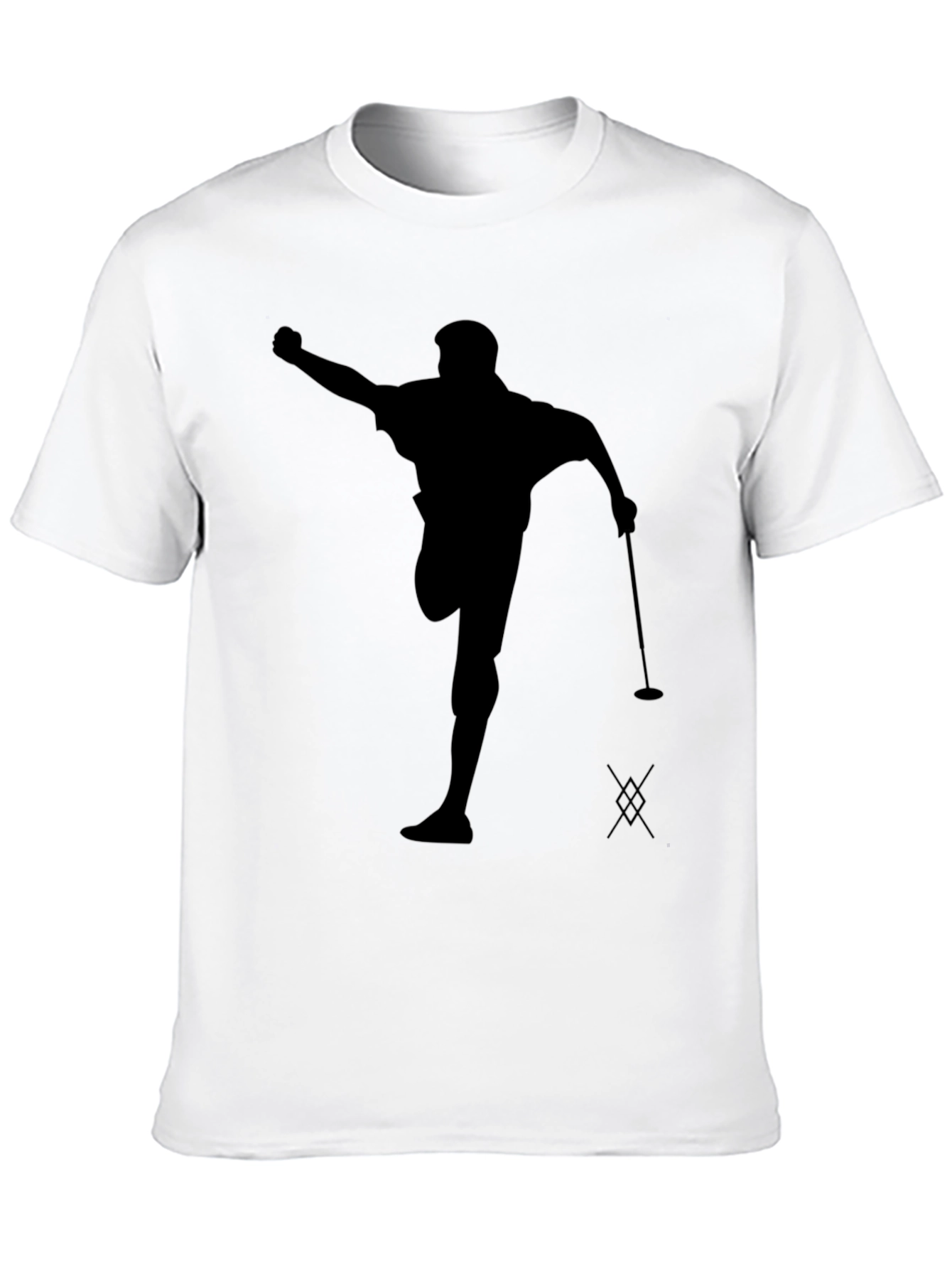 Golfer Silhouette Black T-Shirt