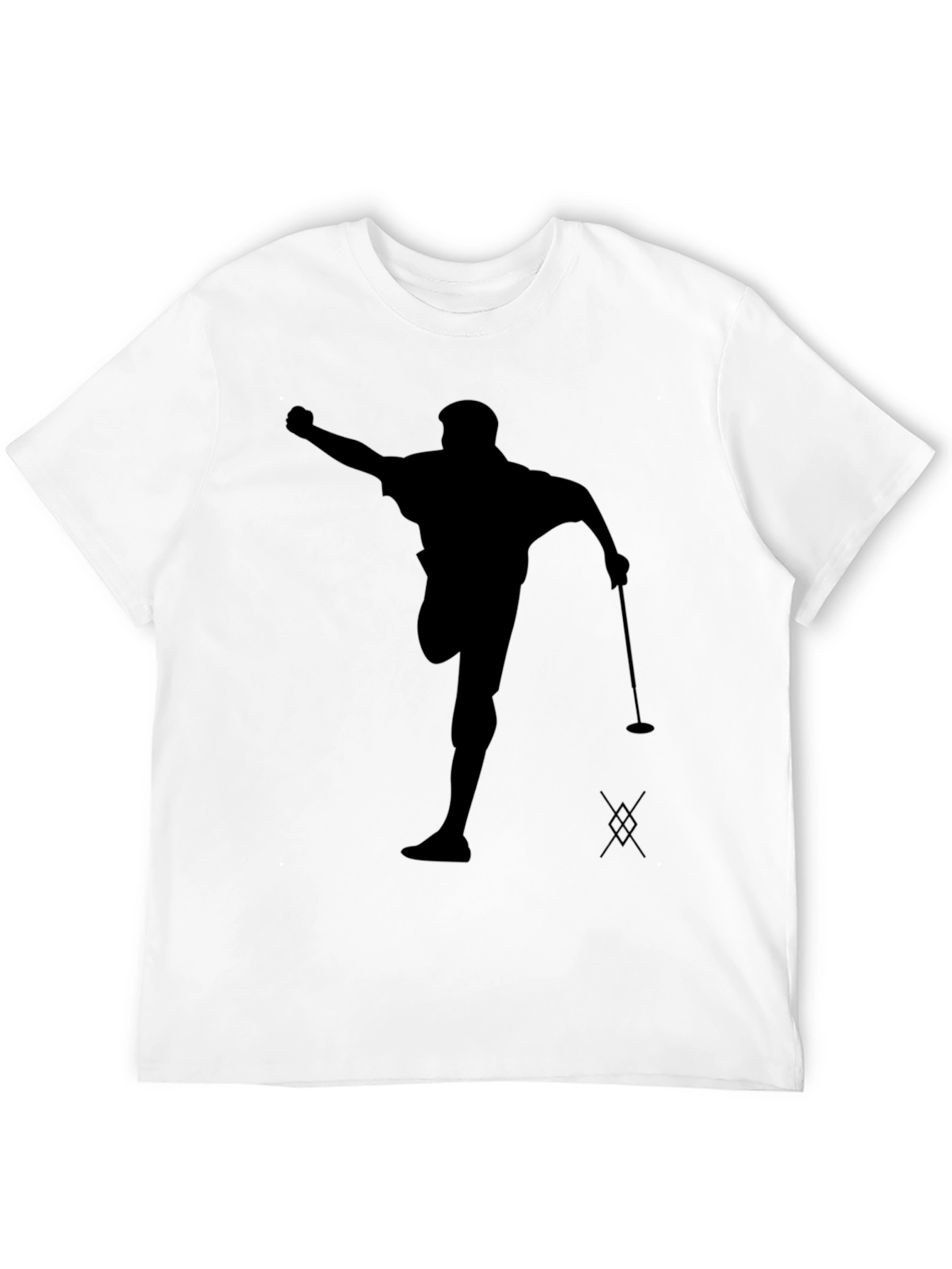 Golfer Silhouette Black T-Shirt