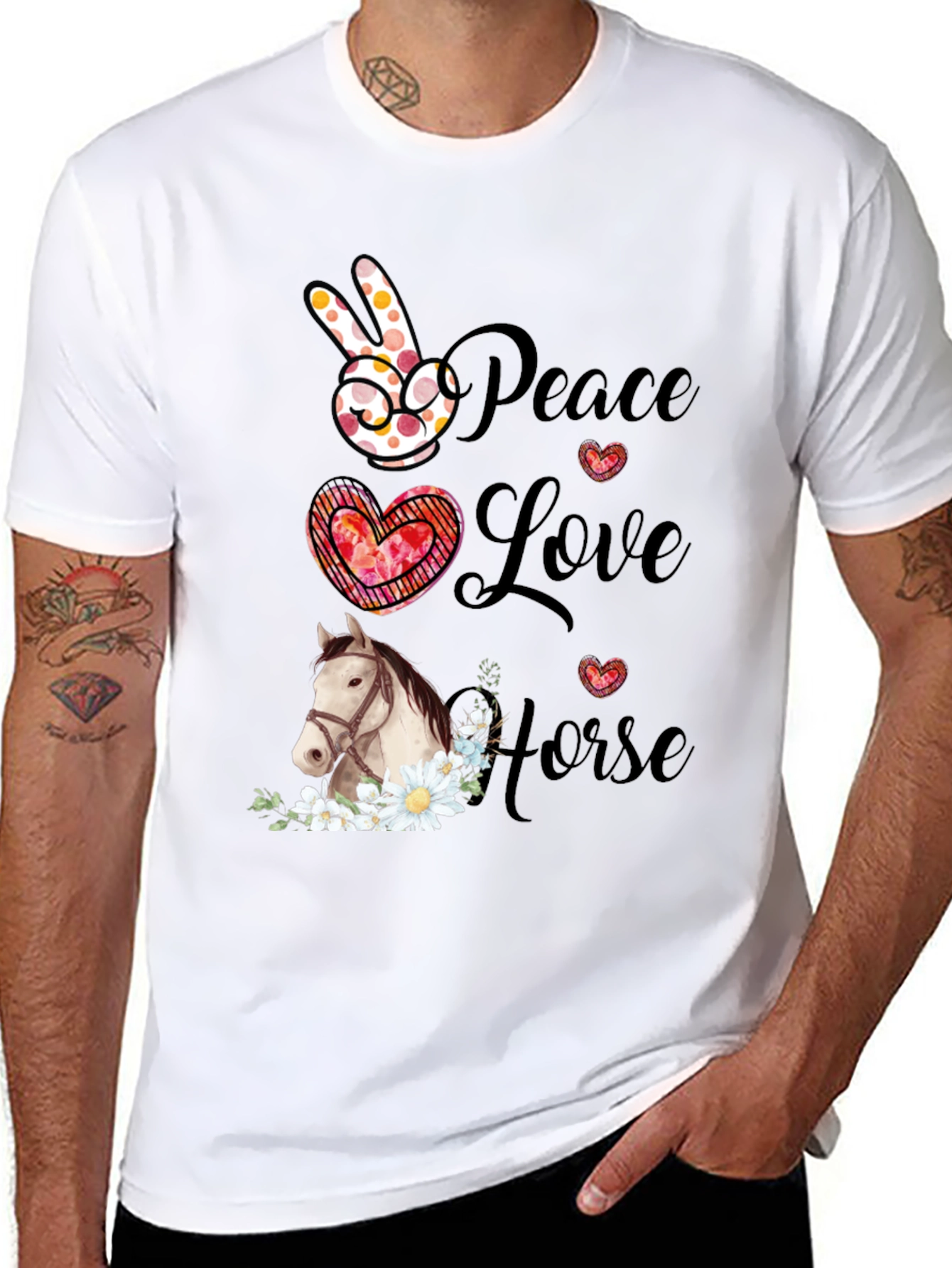 Peace Love Horse T-Shirt