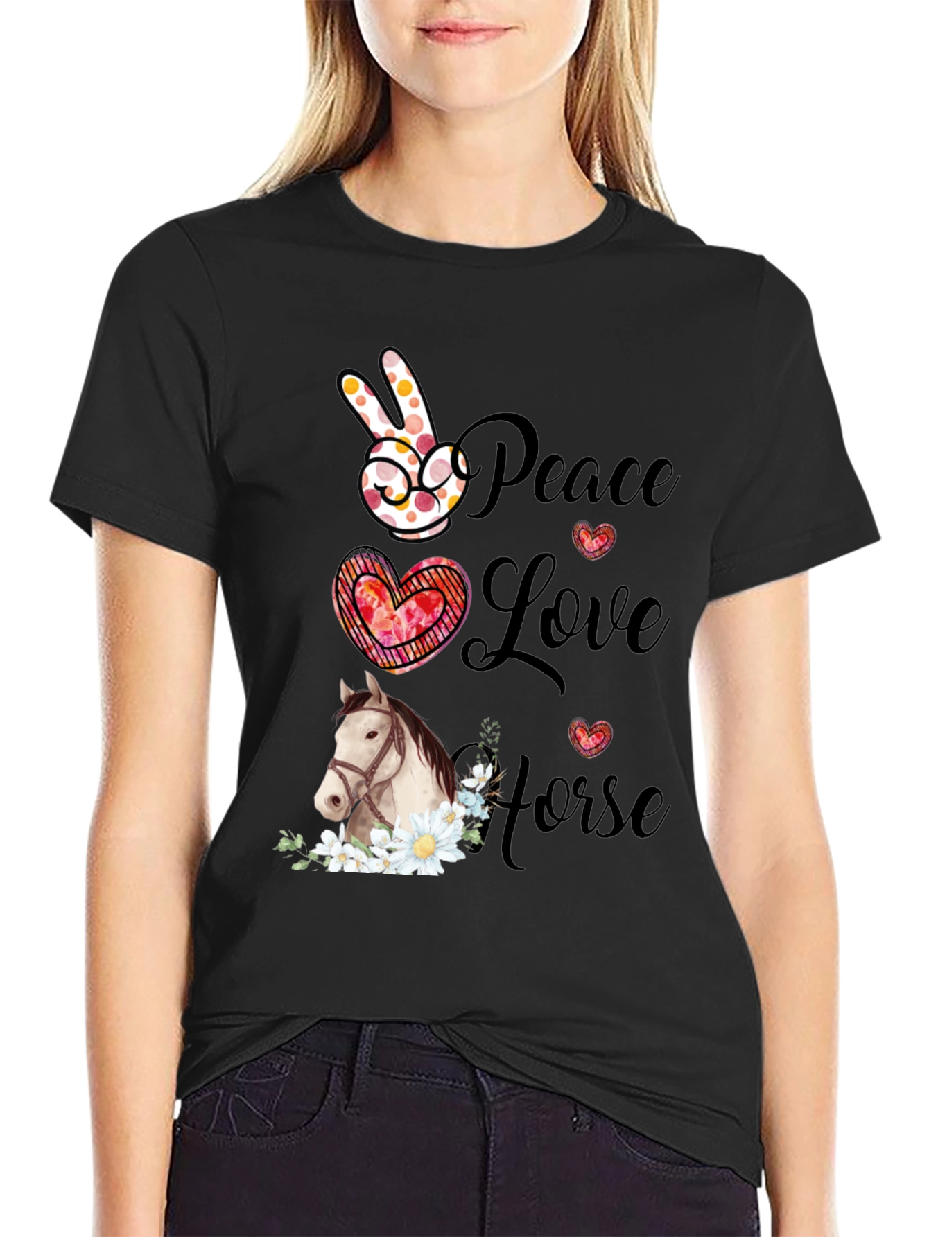 Peace Love Horse T-Shirt