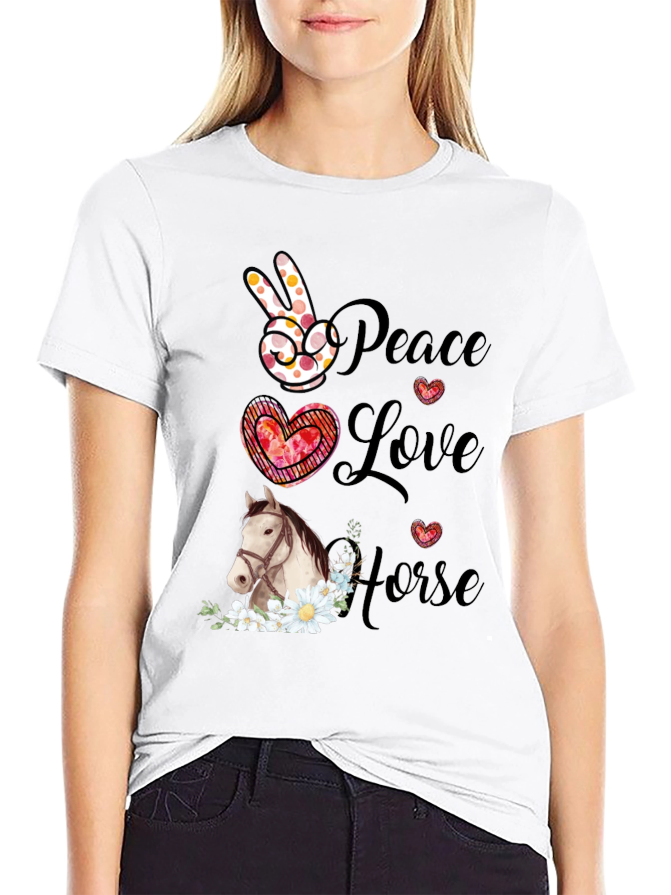 Peace Love Horse T-Shirt