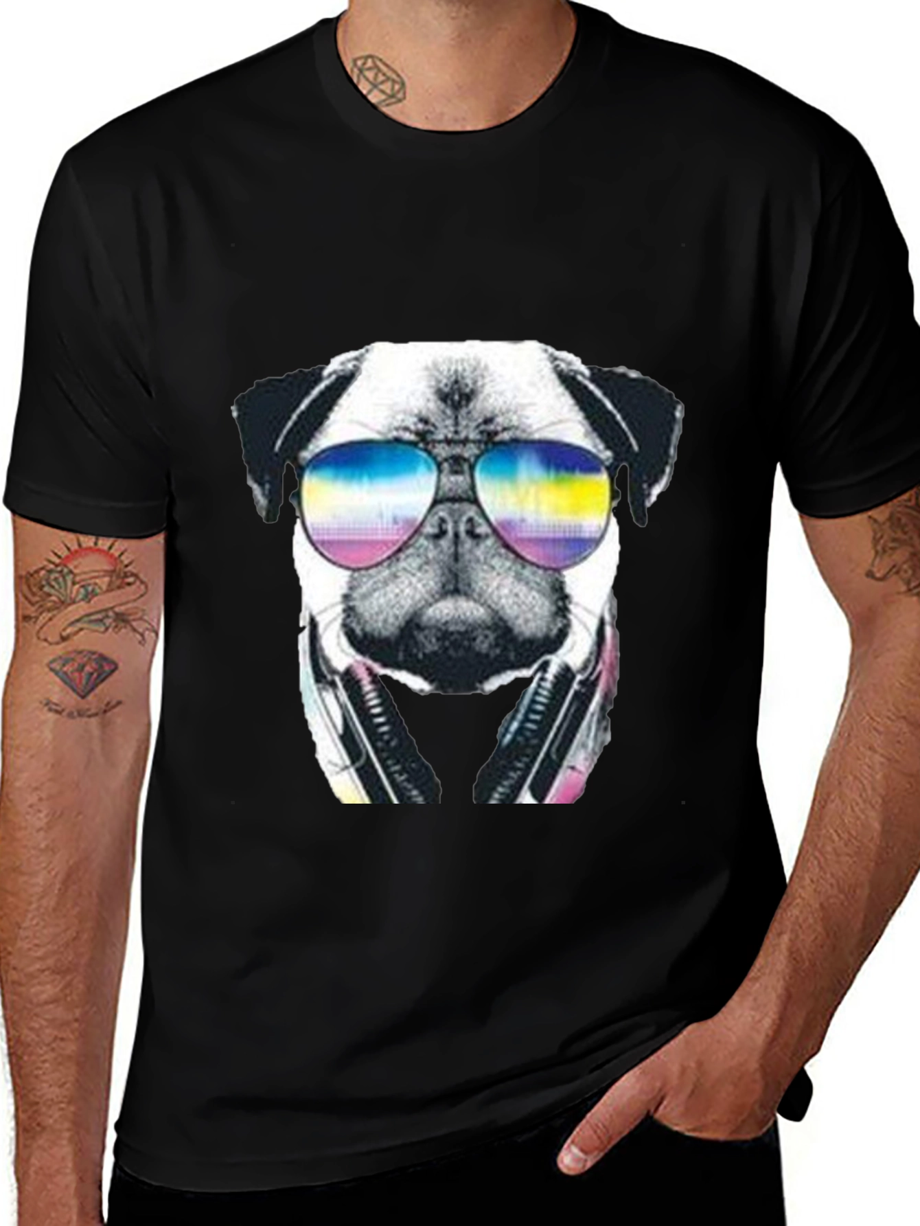 Pug DJ Graphic T-Shirt