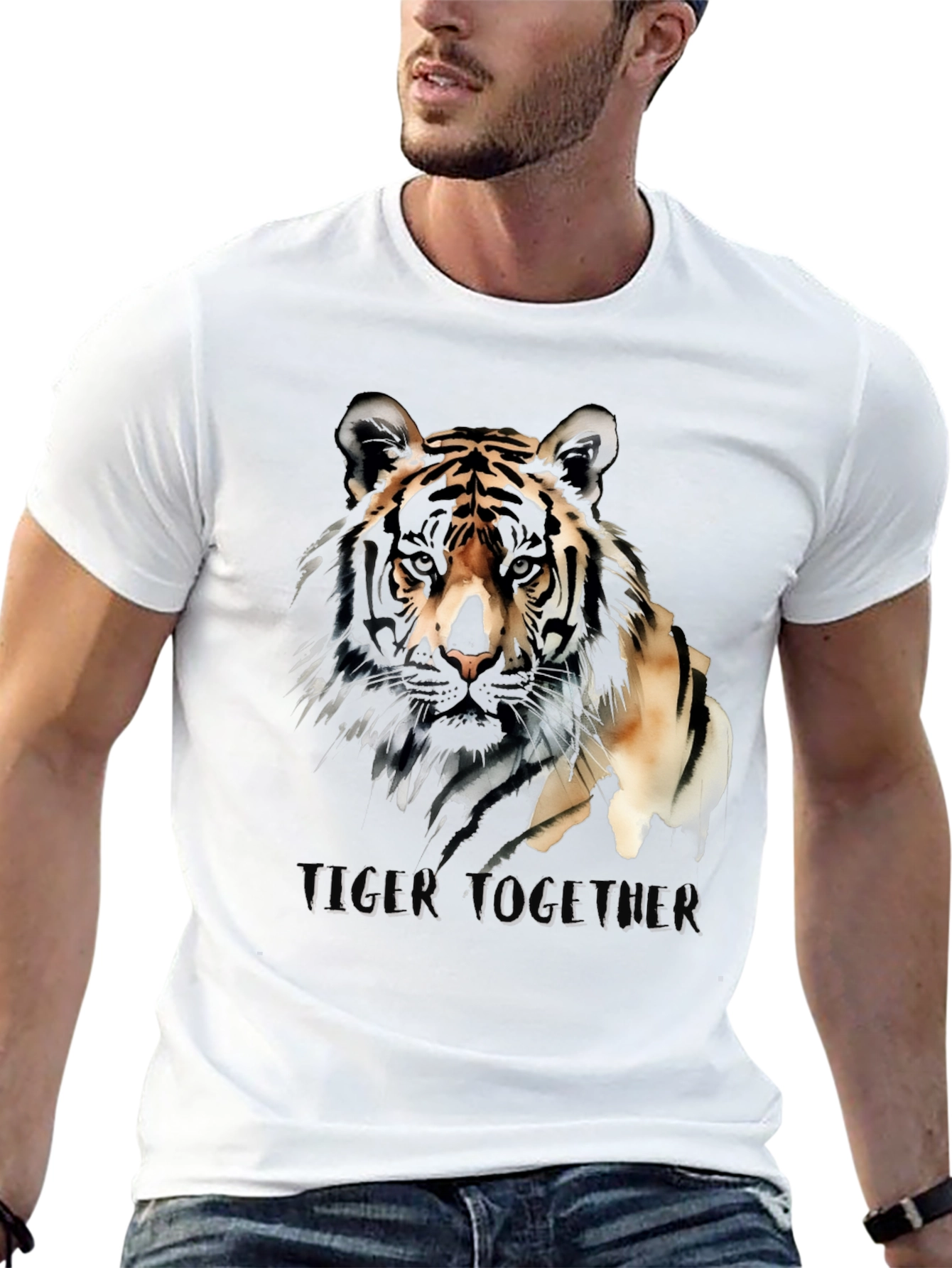 Tiger Together Graphic T-Shirt - Black