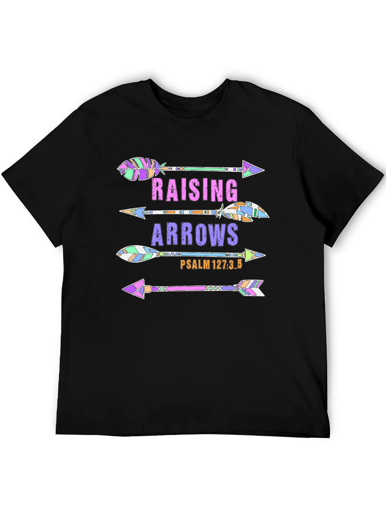 Raising Arrows Graphic Tee - Psalm 127:35 - Black