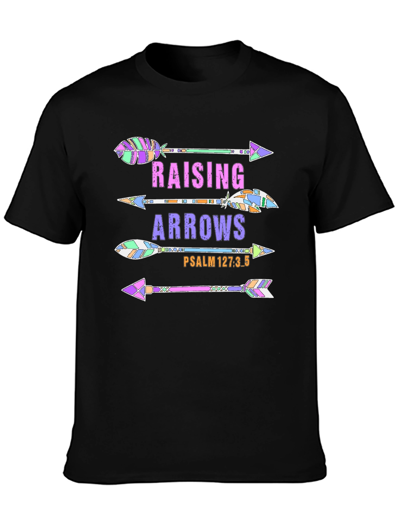 Raising Arrows Graphic Tee - Psalm 127:35 - Black