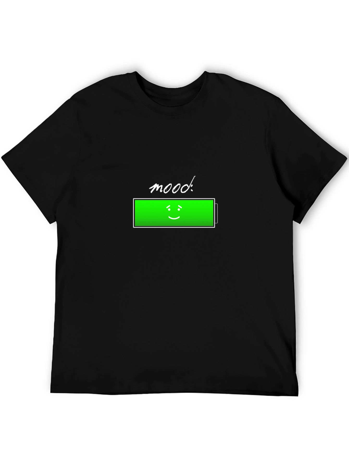 Mood Full Battery Graphic T-Shirt - Black Casual Wear