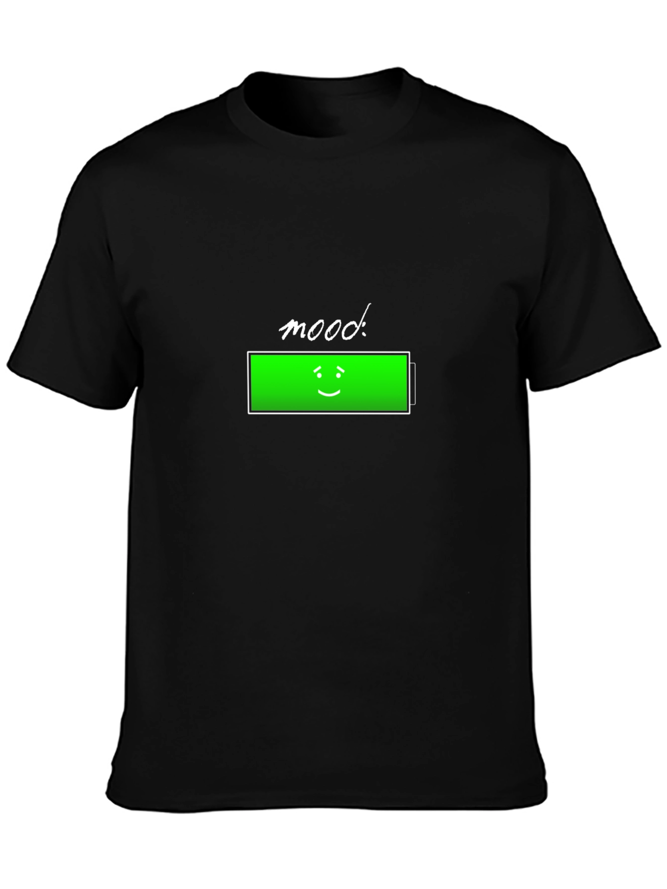 Mood Full Battery Graphic T-Shirt - Black Casual Wear