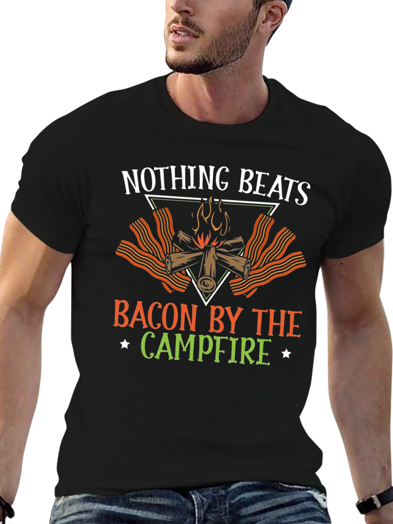 Bacon Campfire T-Shirt - Funny Camping Tee