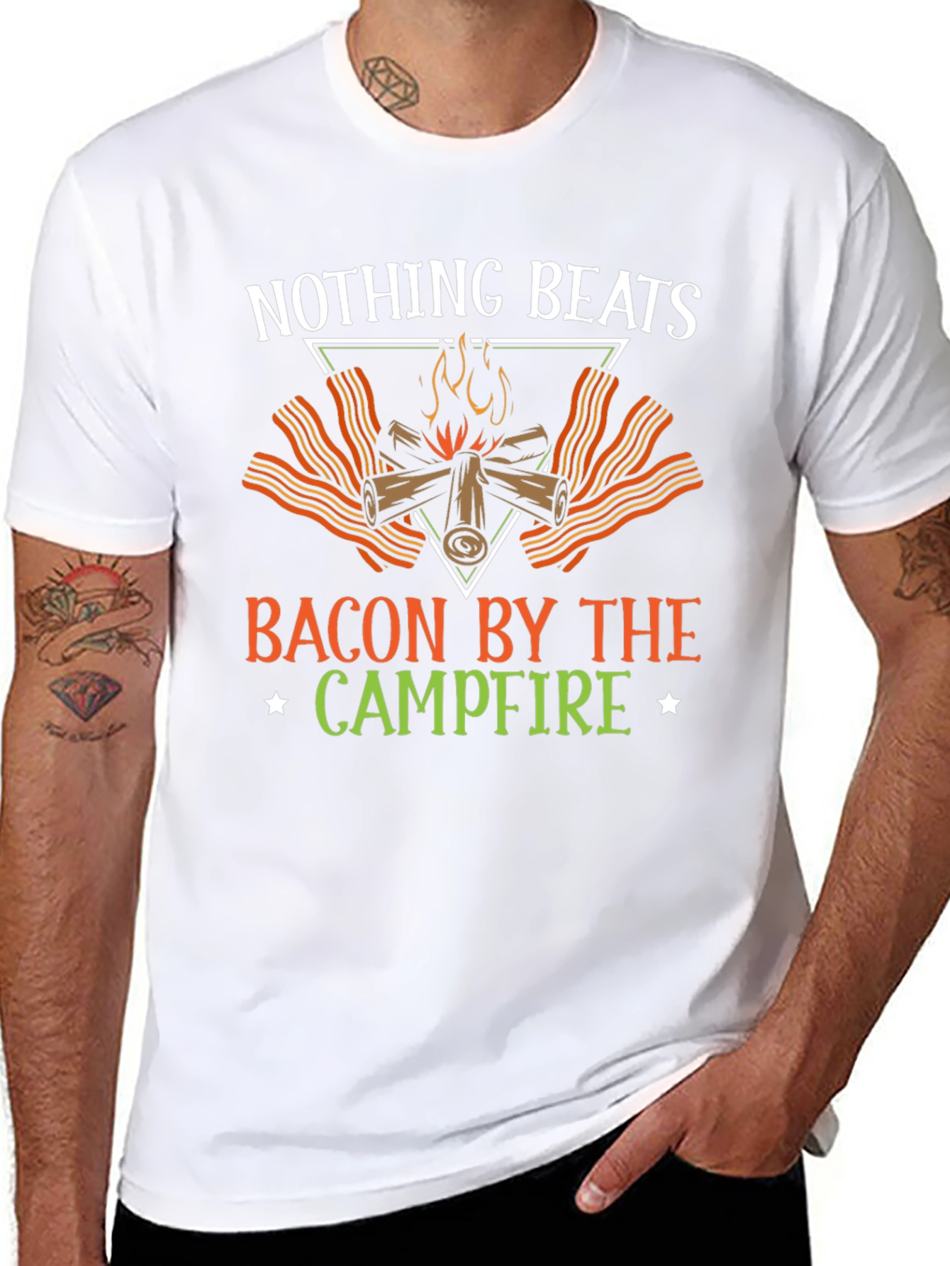 Bacon Campfire T-Shirt - Funny Camping Tee