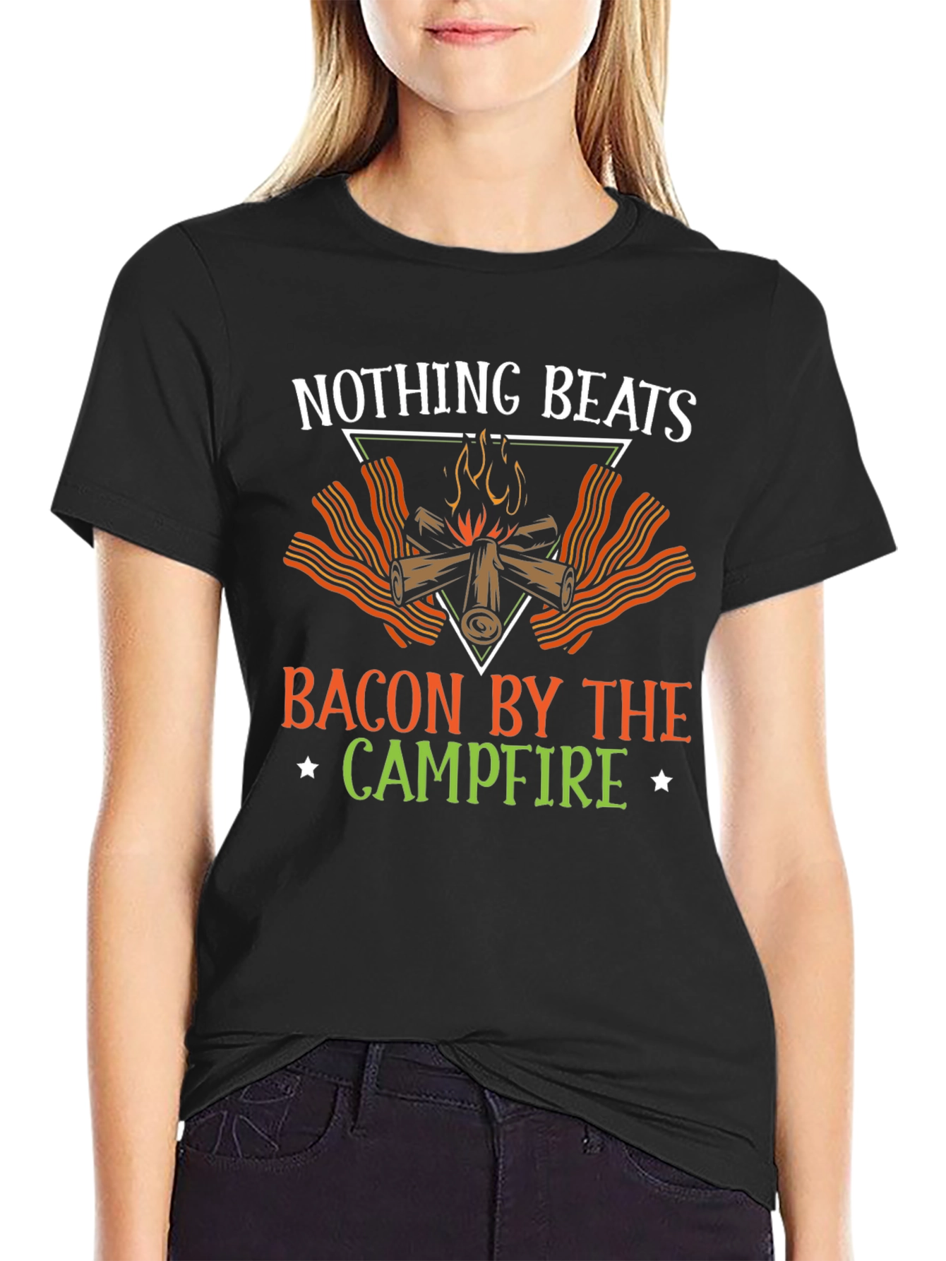 Bacon Campfire T-Shirt - Funny Camping Tee