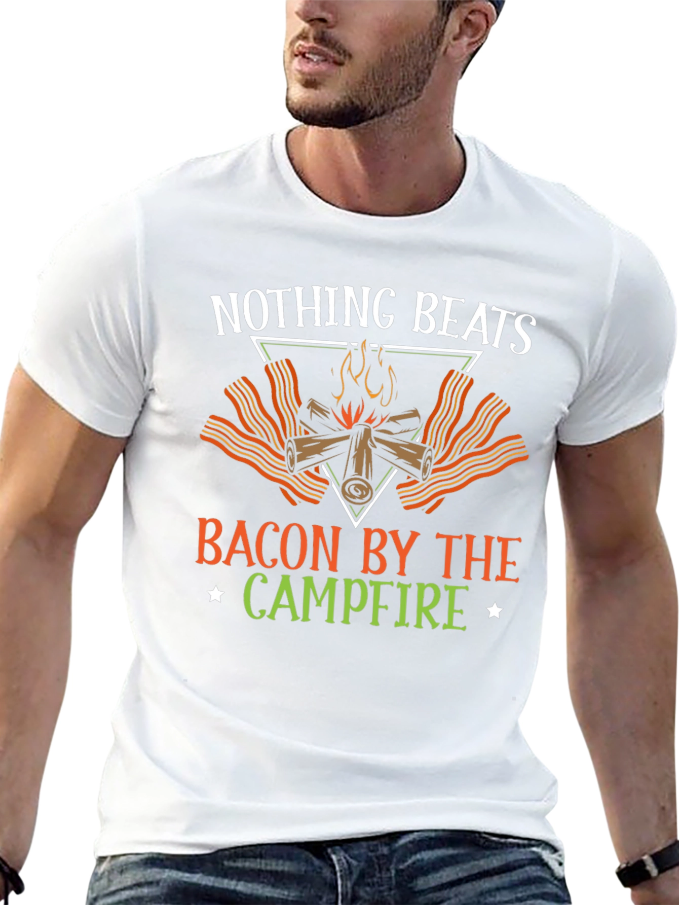 Bacon Campfire T-Shirt - Funny Camping Tee
