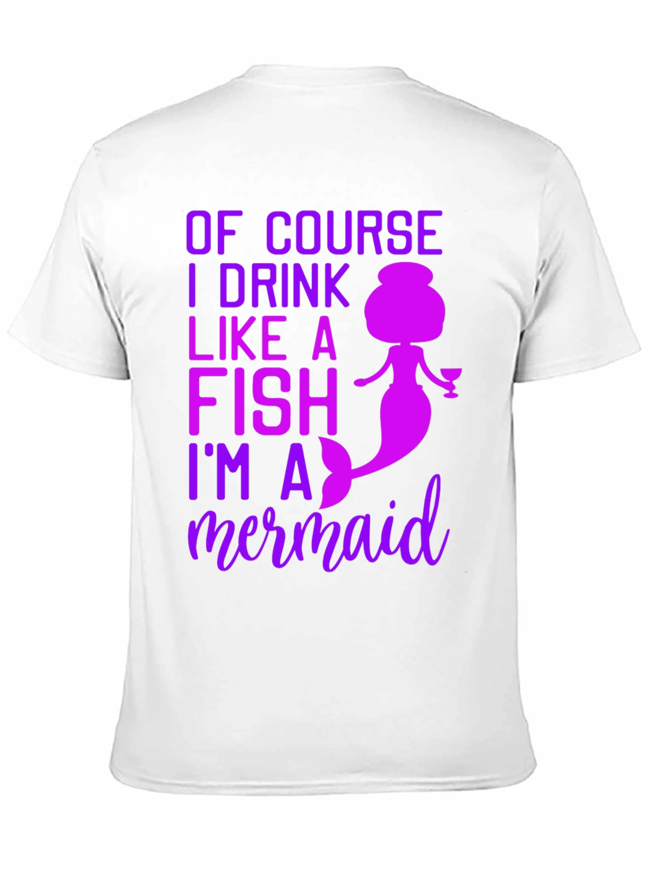 Funny Mermaid Drink Like a Fish T-Shirt