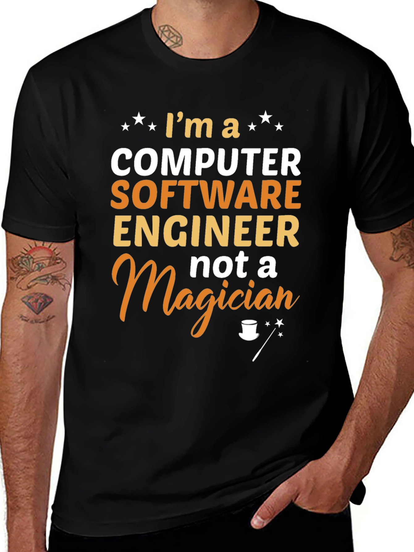 Software Engineer Graphic T-Shirt - Not a Magician