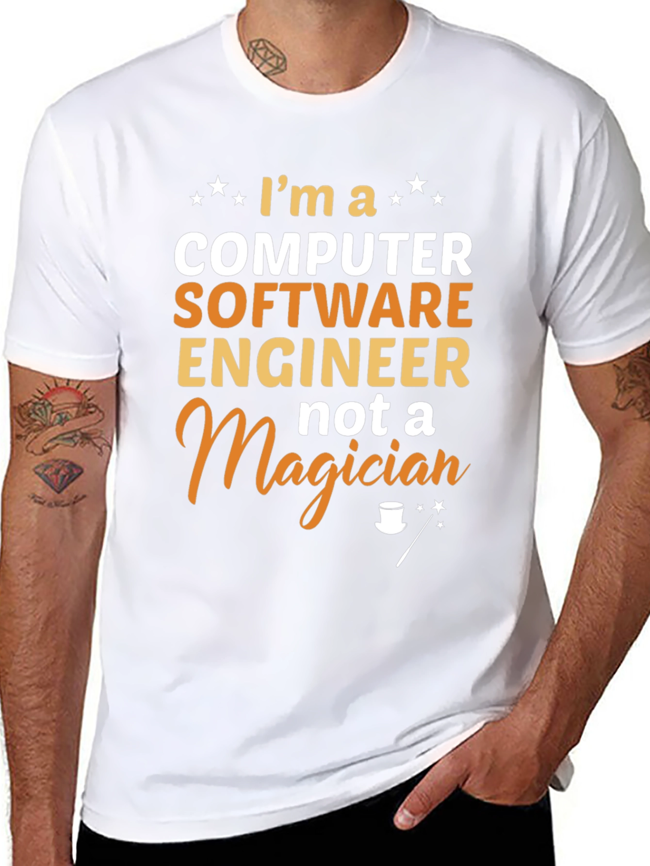 Software Engineer Graphic T-Shirt - Not a Magician
