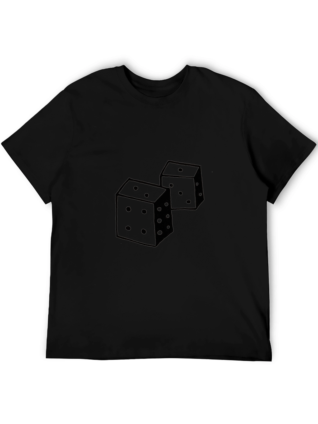 Dice Graphic T-Shirt - Black Casual Tee
