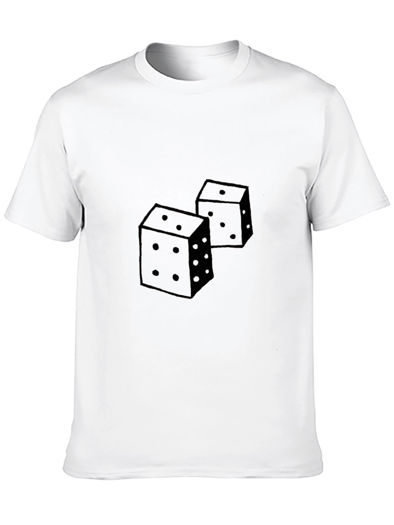Dice Graphic T-Shirt - Black Casual Tee