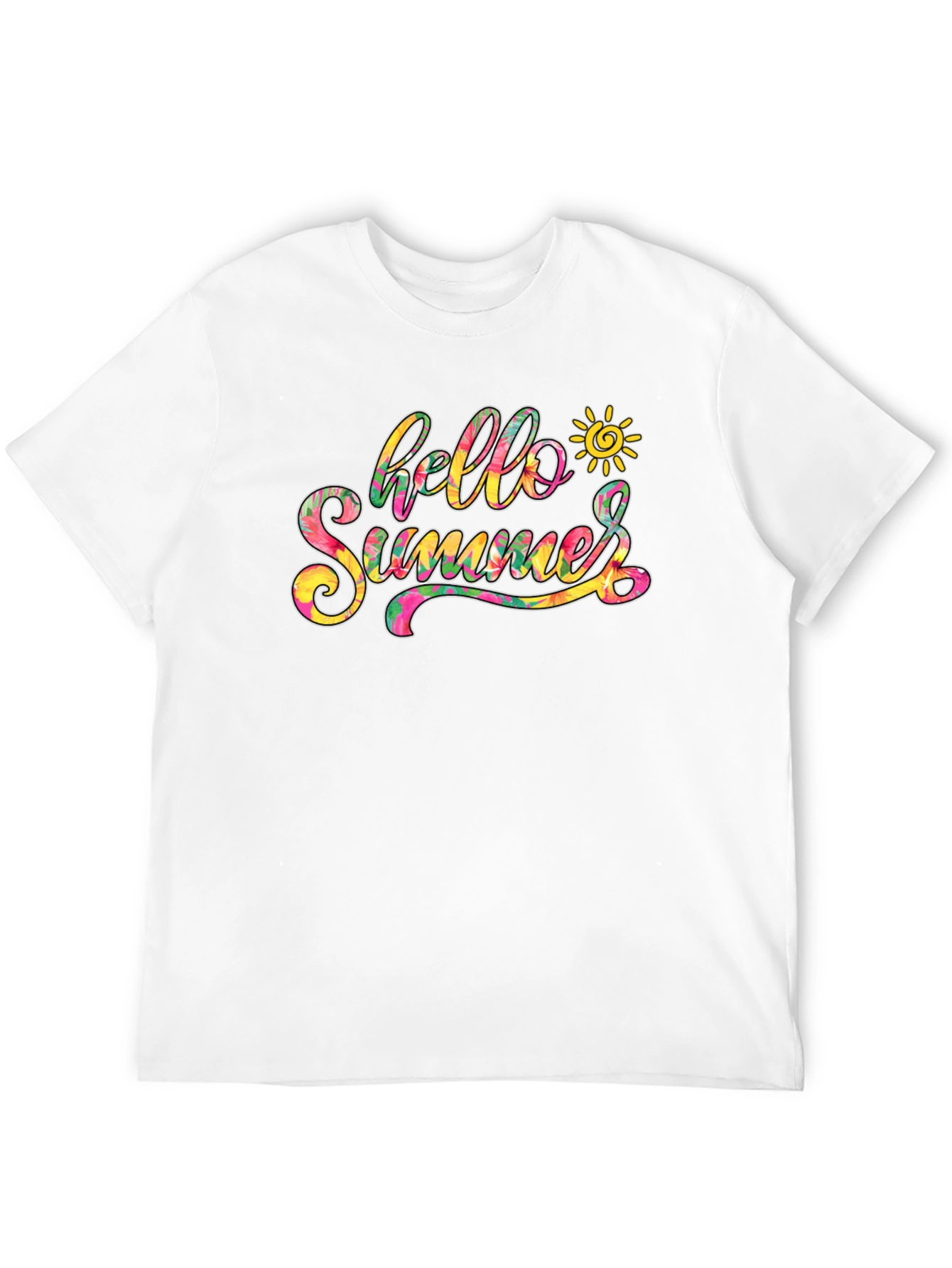 Hello Summer Graphic Tee - Black Casual T-Shirt