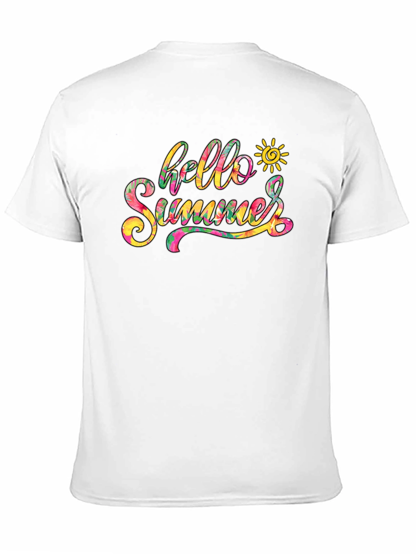 Hello Summer Graphic Tee - Black Casual T-Shirt