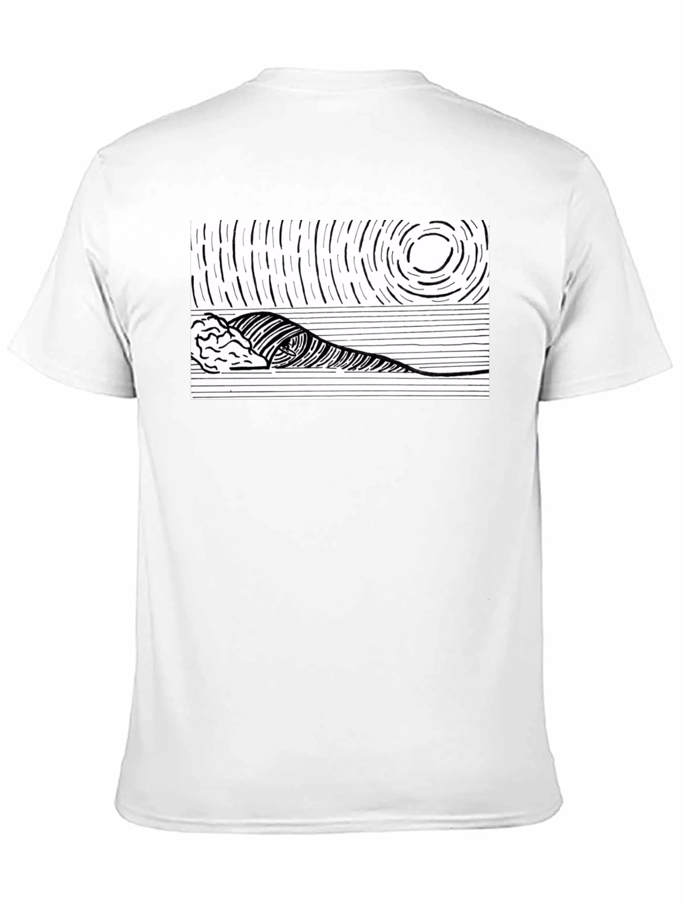 Ocean Wave Graphic Tee - Black